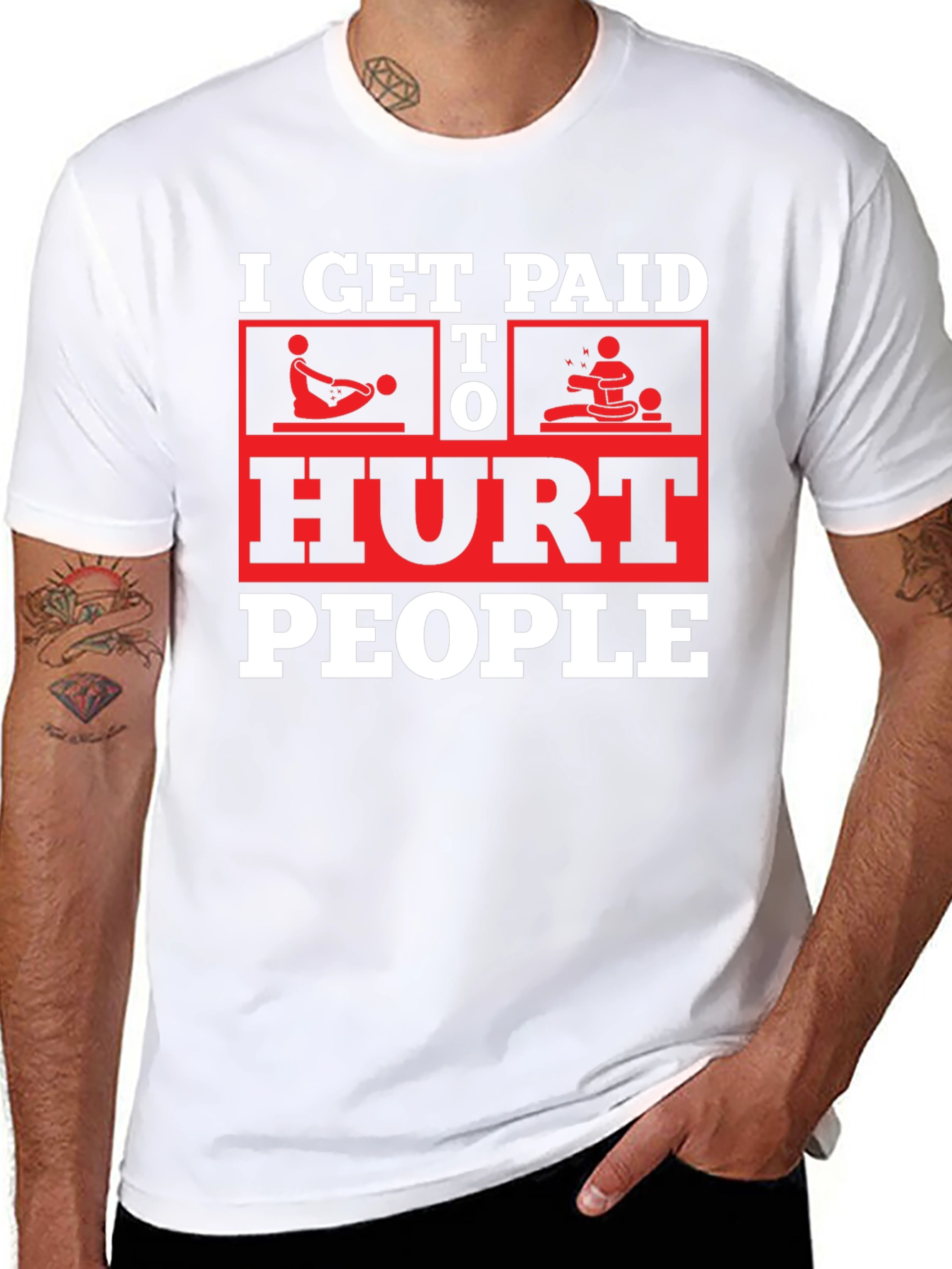 I Get Paid To Hurt People Black T-Shirt