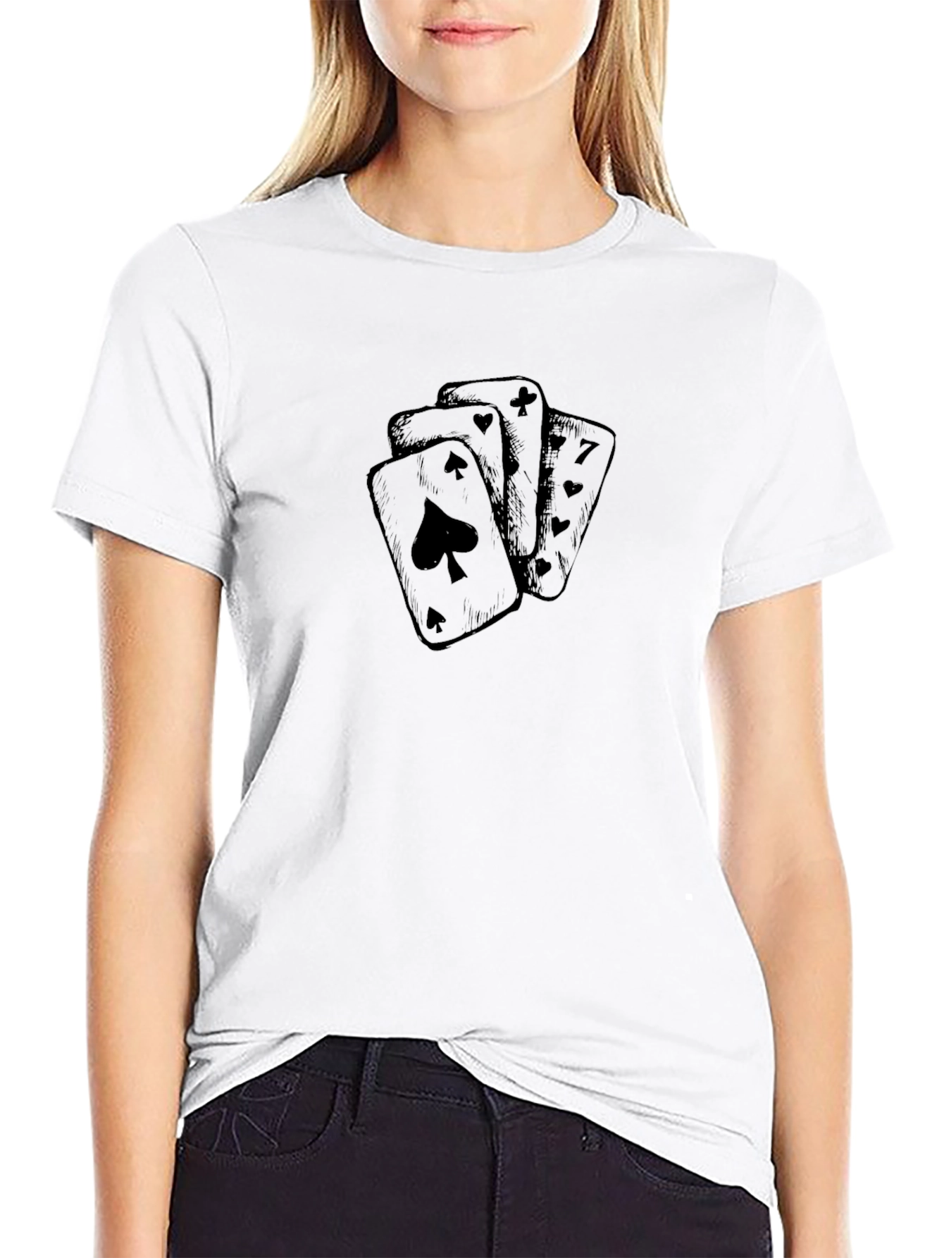Ace Spade Graphic Tee - Classic Card Design