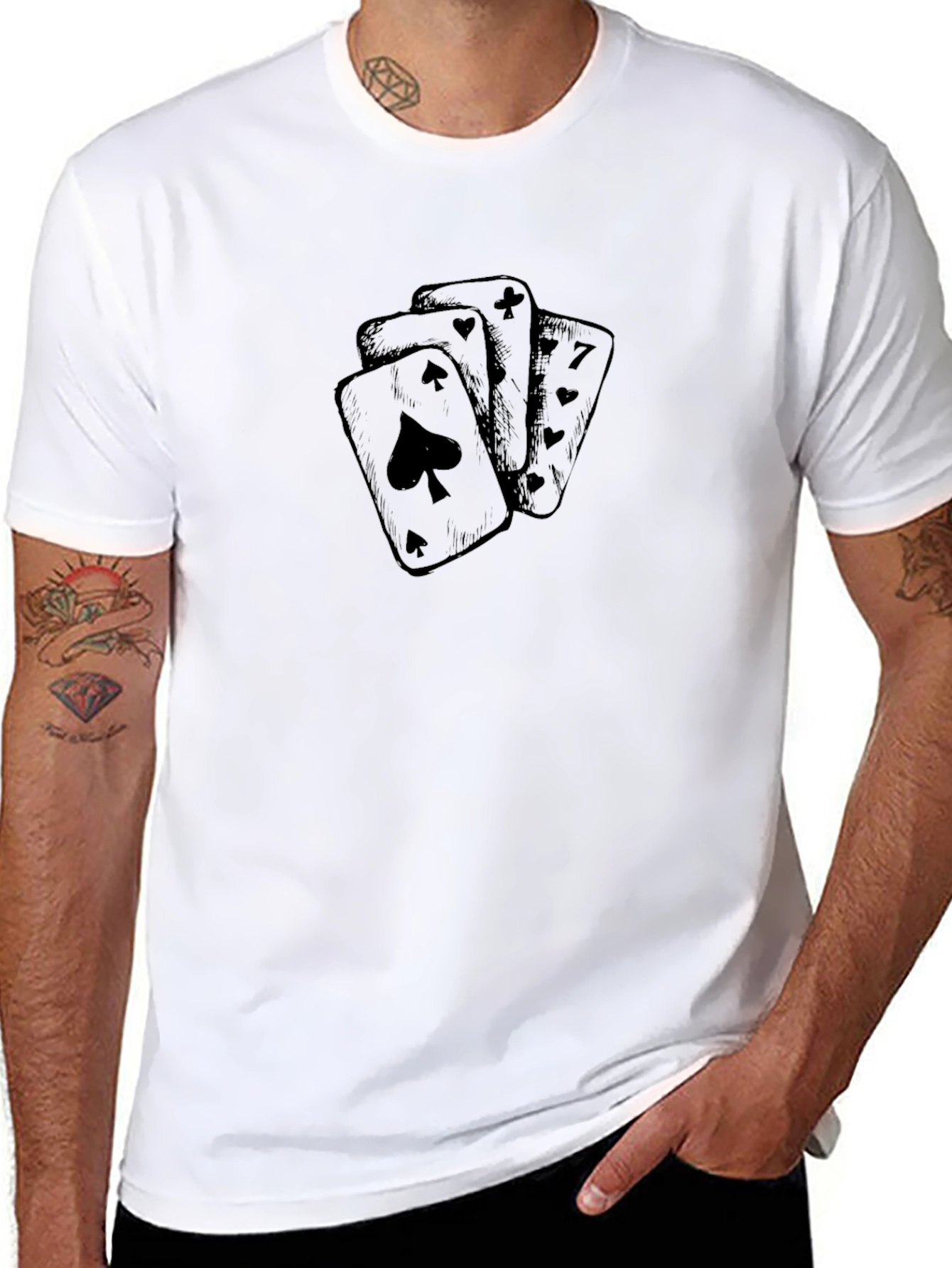 Ace Spade Graphic Tee - Classic Card Design