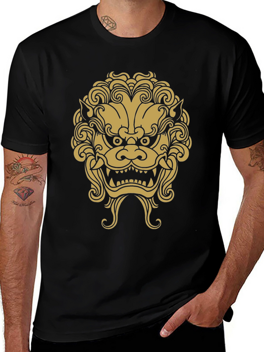 Foo Dog Graphic Tee - Bold Asian Inspired Design