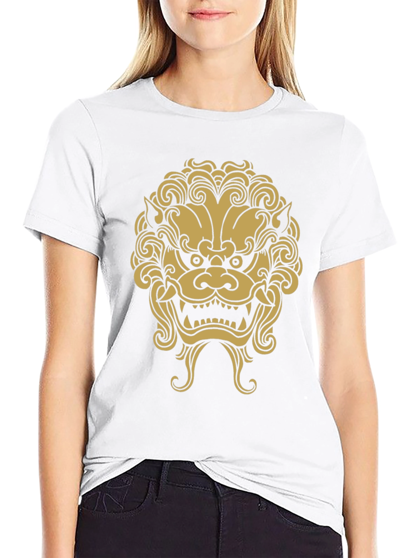 Foo Dog Graphic Tee - Bold Asian Inspired Design