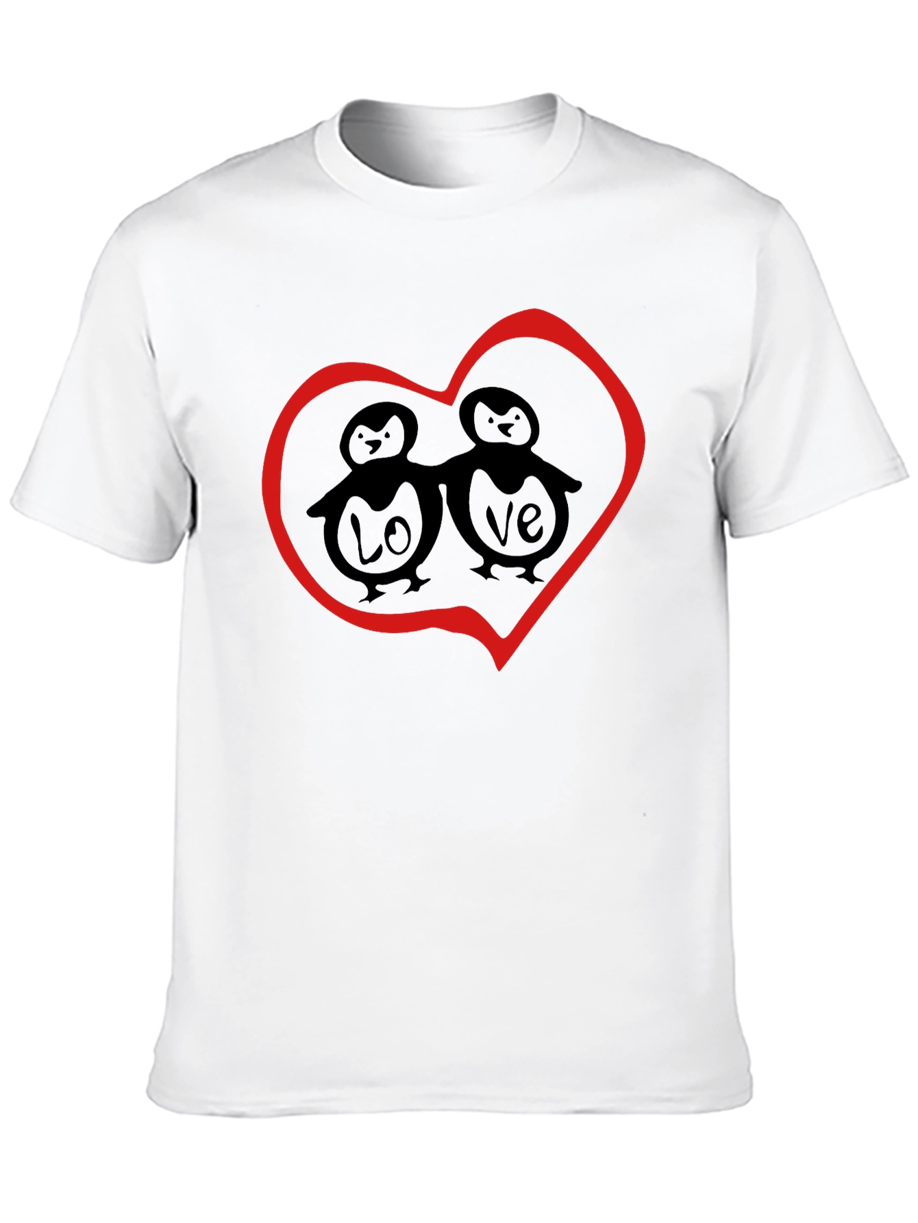 Love Penguin Graphic T-Shirt - Black