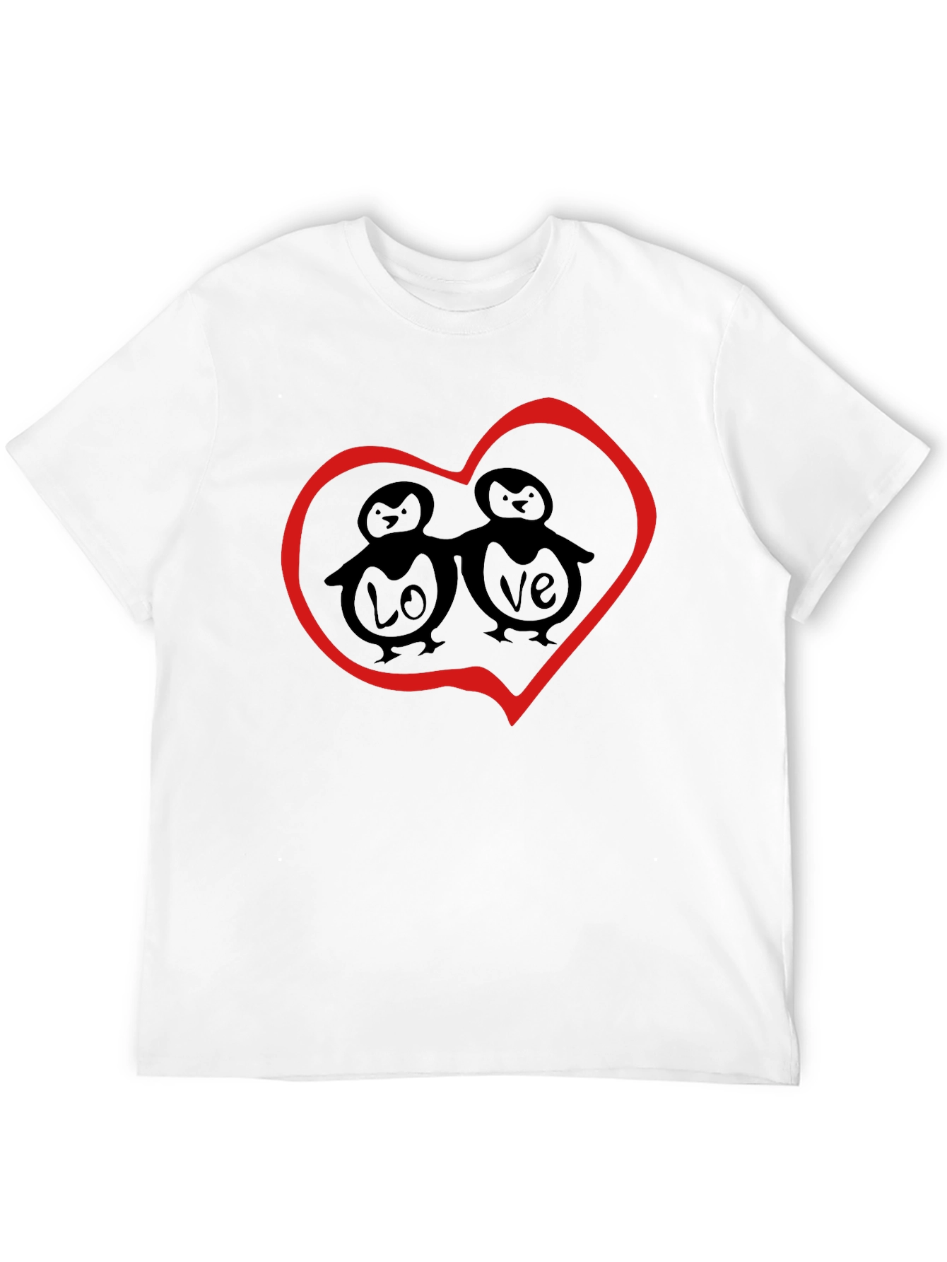 Love Penguin Graphic T-Shirt - Black