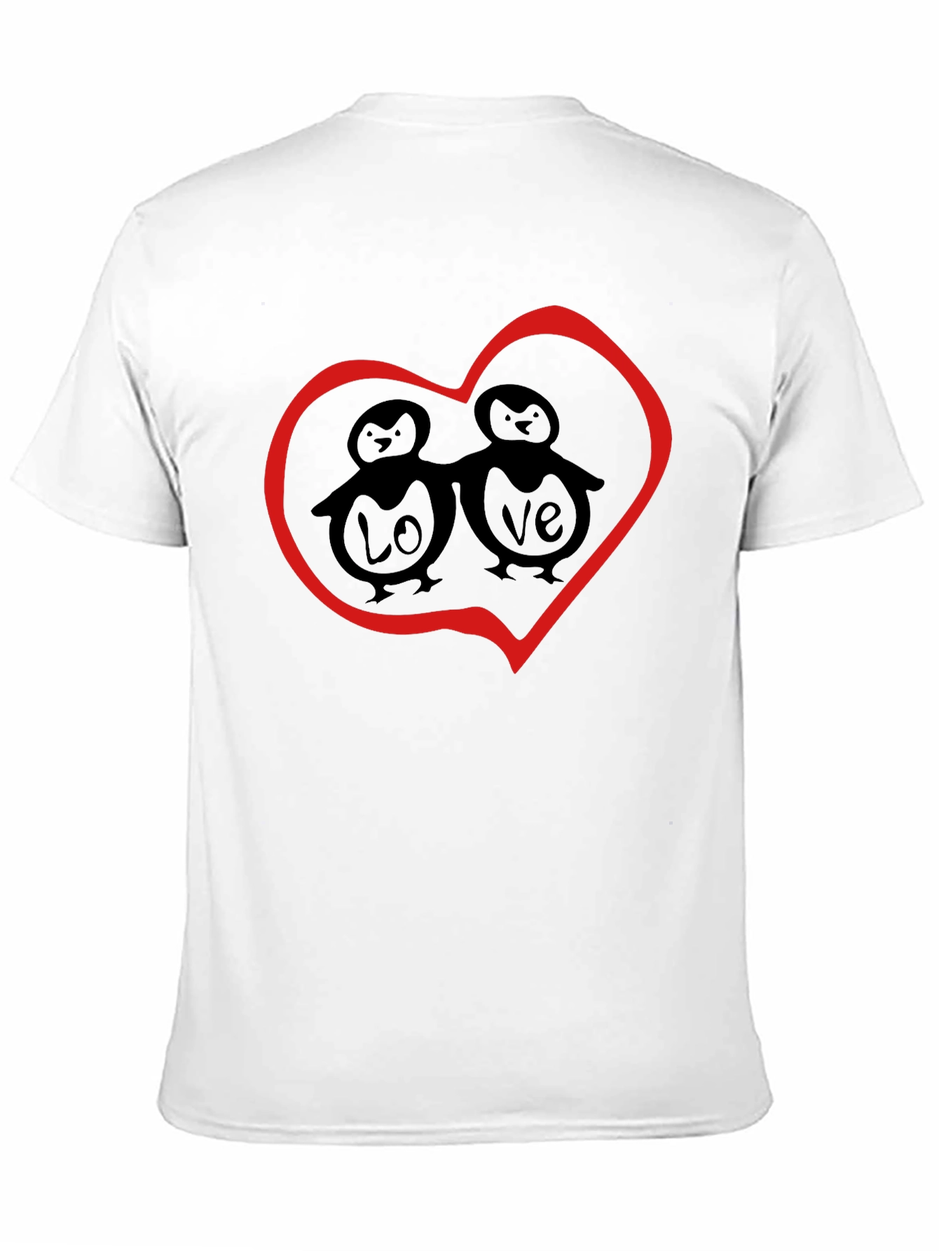 Love Penguin Graphic T-Shirt - Black