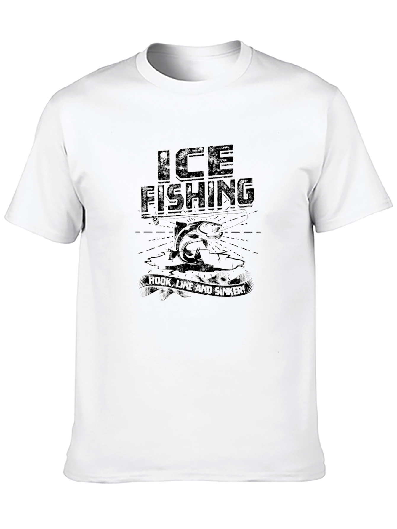 Ice Fishing T-Shirt - Hook Line and Sinker