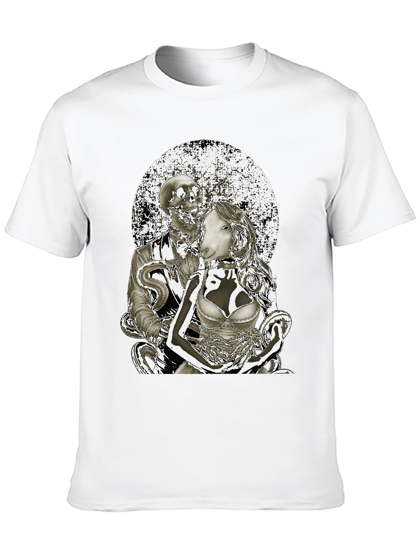 Surreal Gothic Sheep & Skeleton T-Shirt