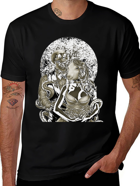 Surreal Gothic Sheep & Skeleton T-Shirt