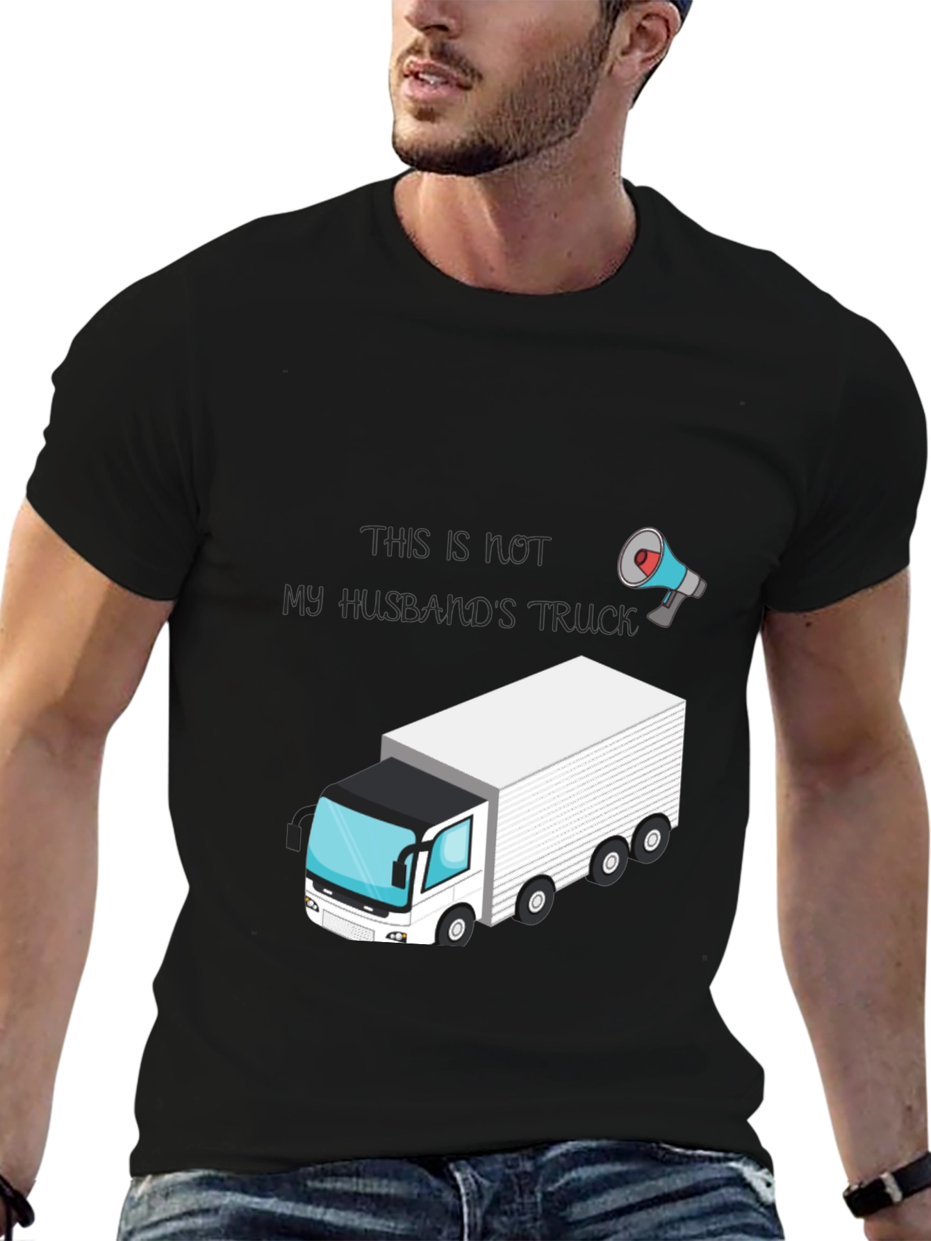 Funny Trucker T-Shirt: Not My Husbands Truck