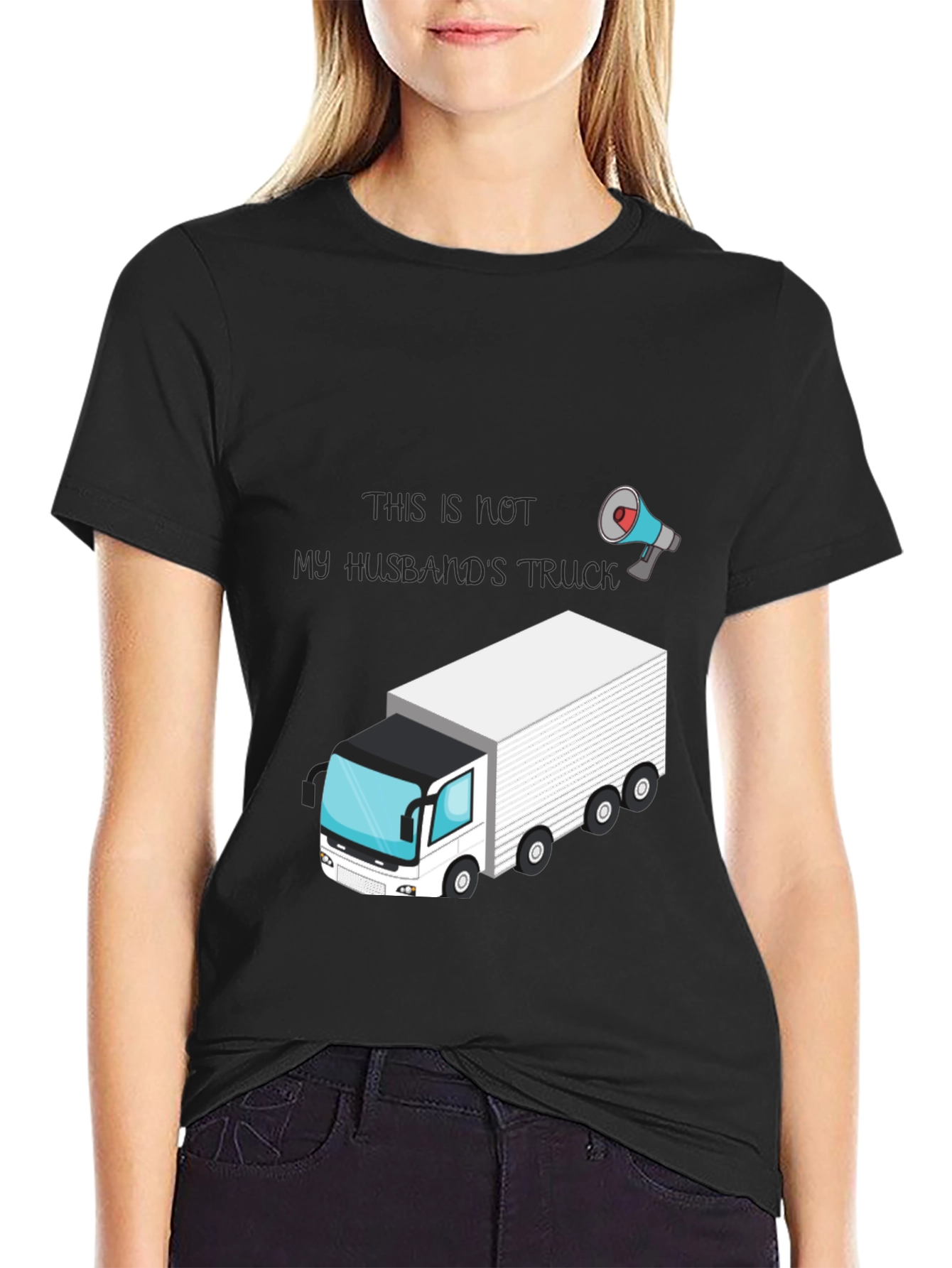 Funny Trucker T-Shirt: Not My Husbands Truck