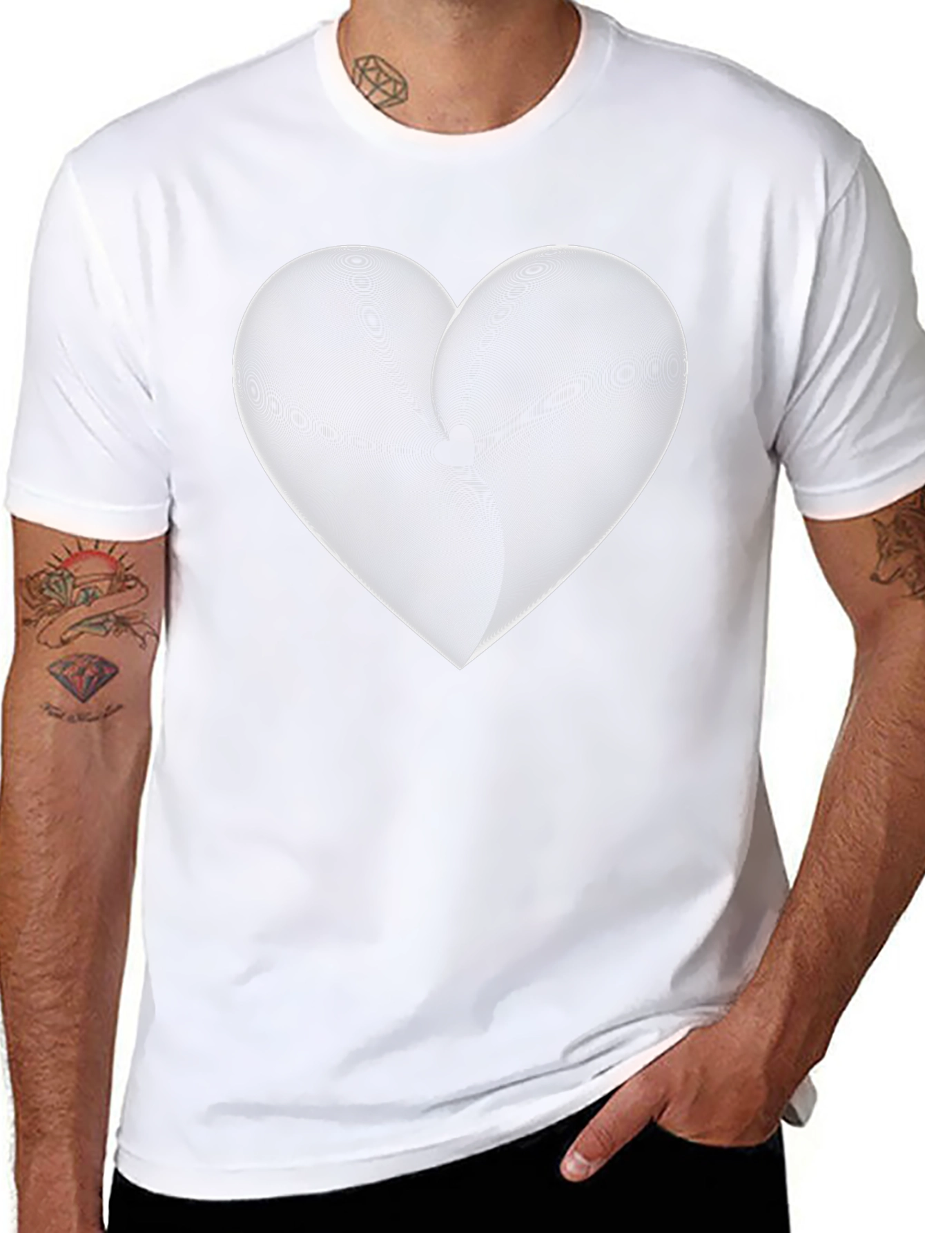 Heart Graphic Black T-Shirt