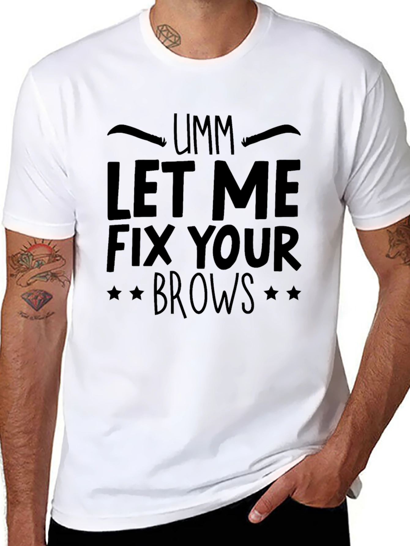 Umm Let Me Fix Your Brows Black T-Shirt