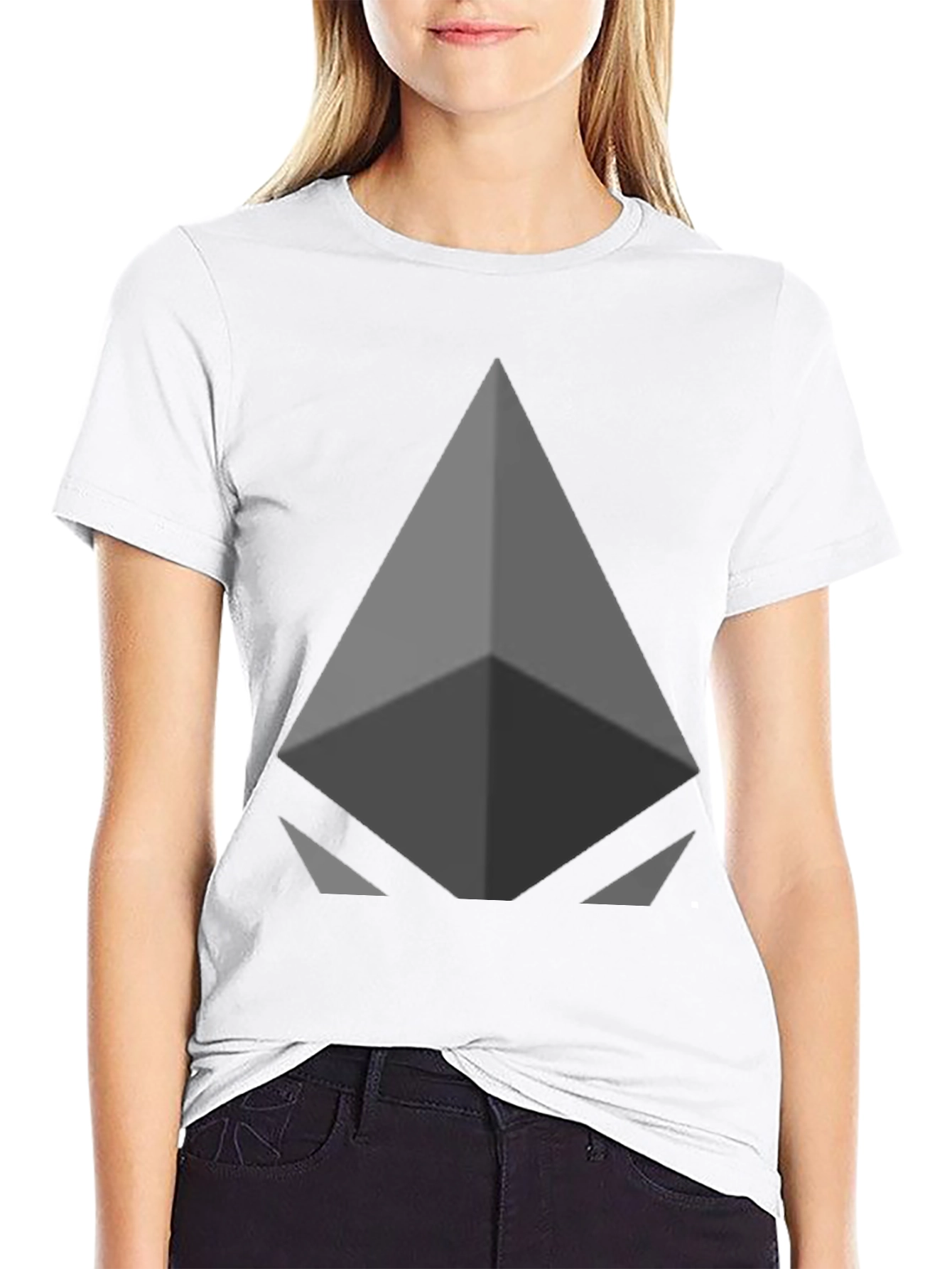 Geometric Graphic Print Crew Neck T-Shirt
