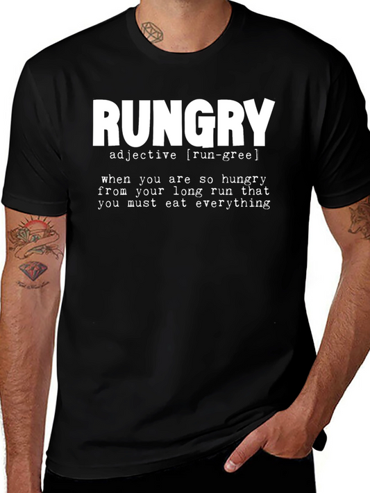 Rungry T-Shirt: Funny Running Hunger Definition Tee