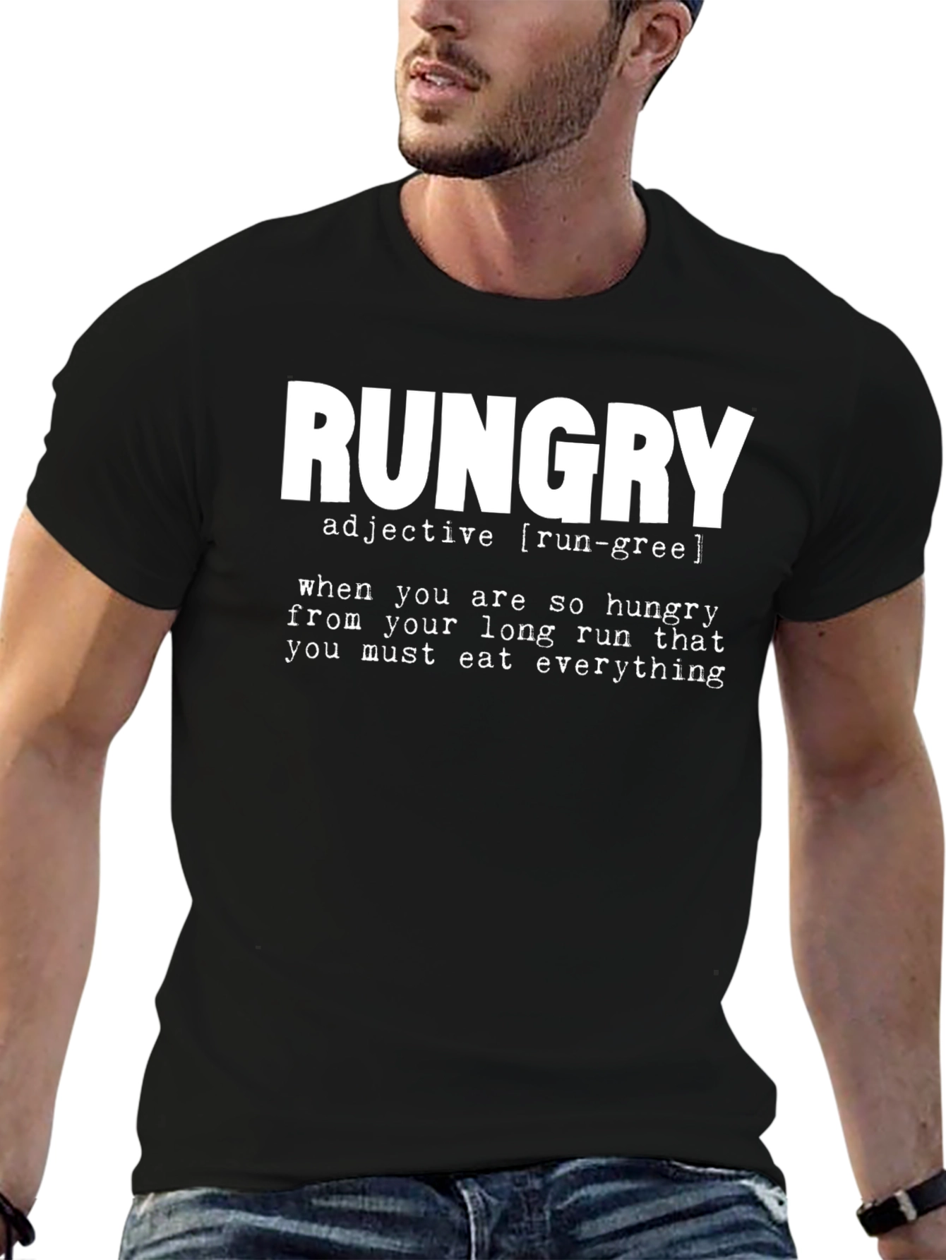 Rungry T-Shirt: Funny Running Hunger Definition Tee