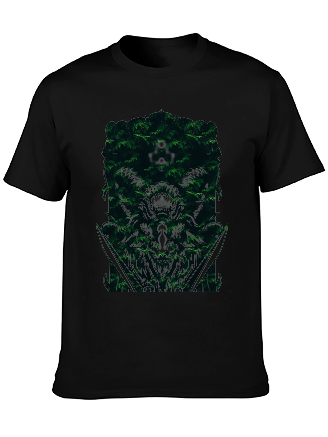 Natures Embrace Tee - Forest Design Black T-Shirt