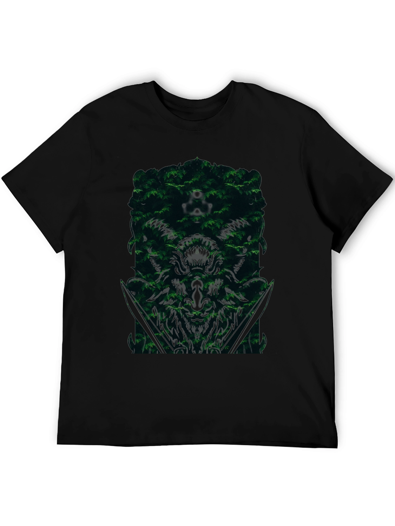 Natures Embrace Tee - Forest Design Black T-Shirt