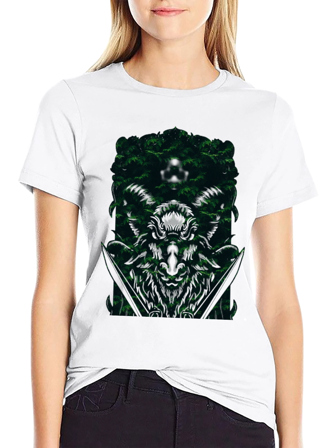 Natures Embrace Tee - Forest Design Black T-Shirt