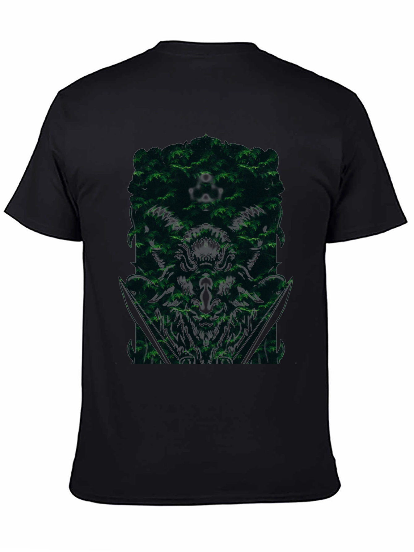 Natures Embrace Tee - Forest Design Black T-Shirt