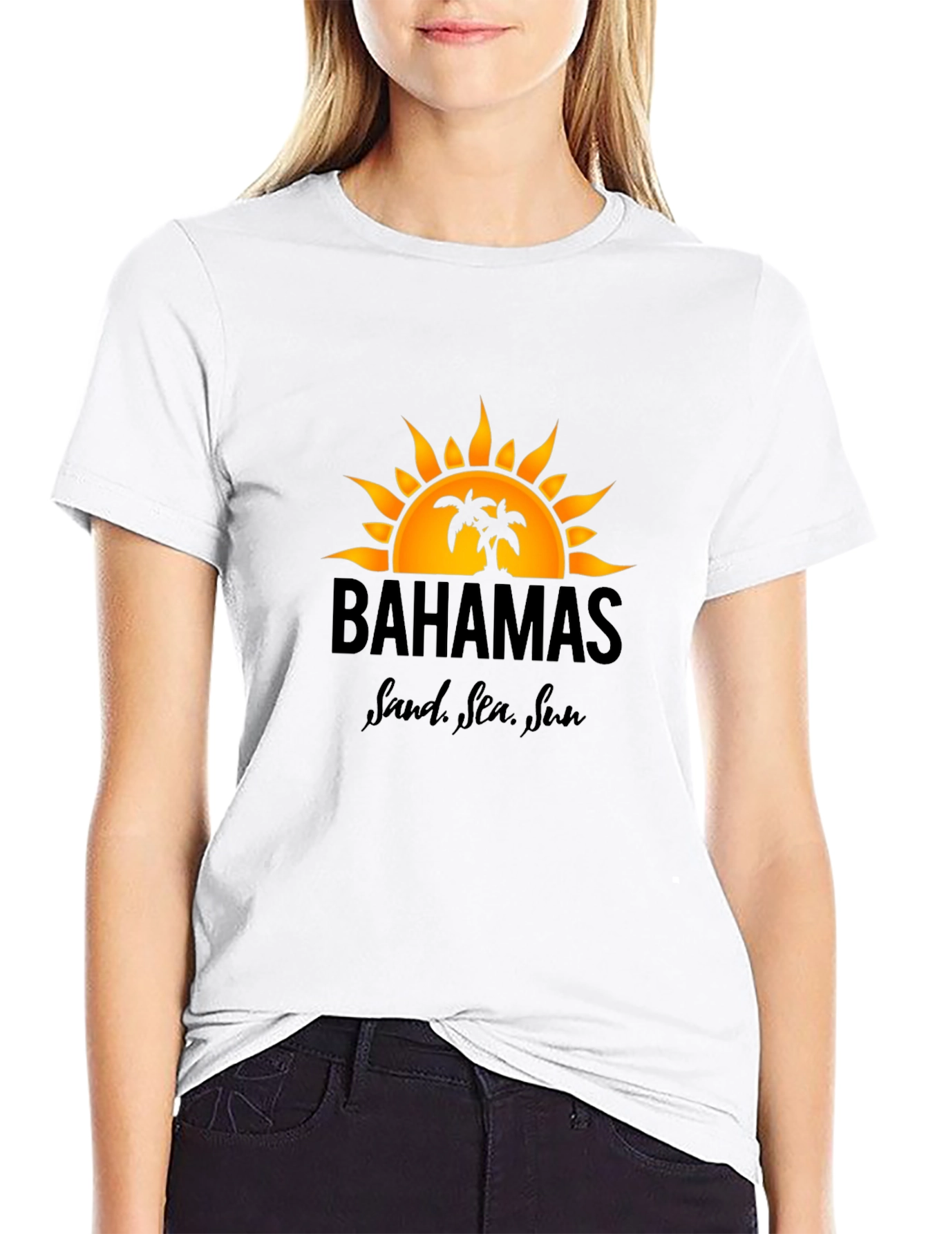Bahamas Sand Sea Sun Graphic Tee