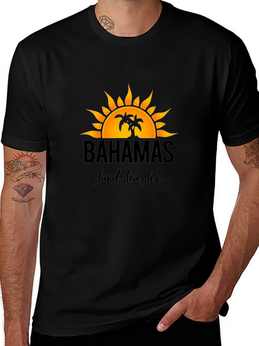 Bahamas Sand Sea Sun Graphic Tee