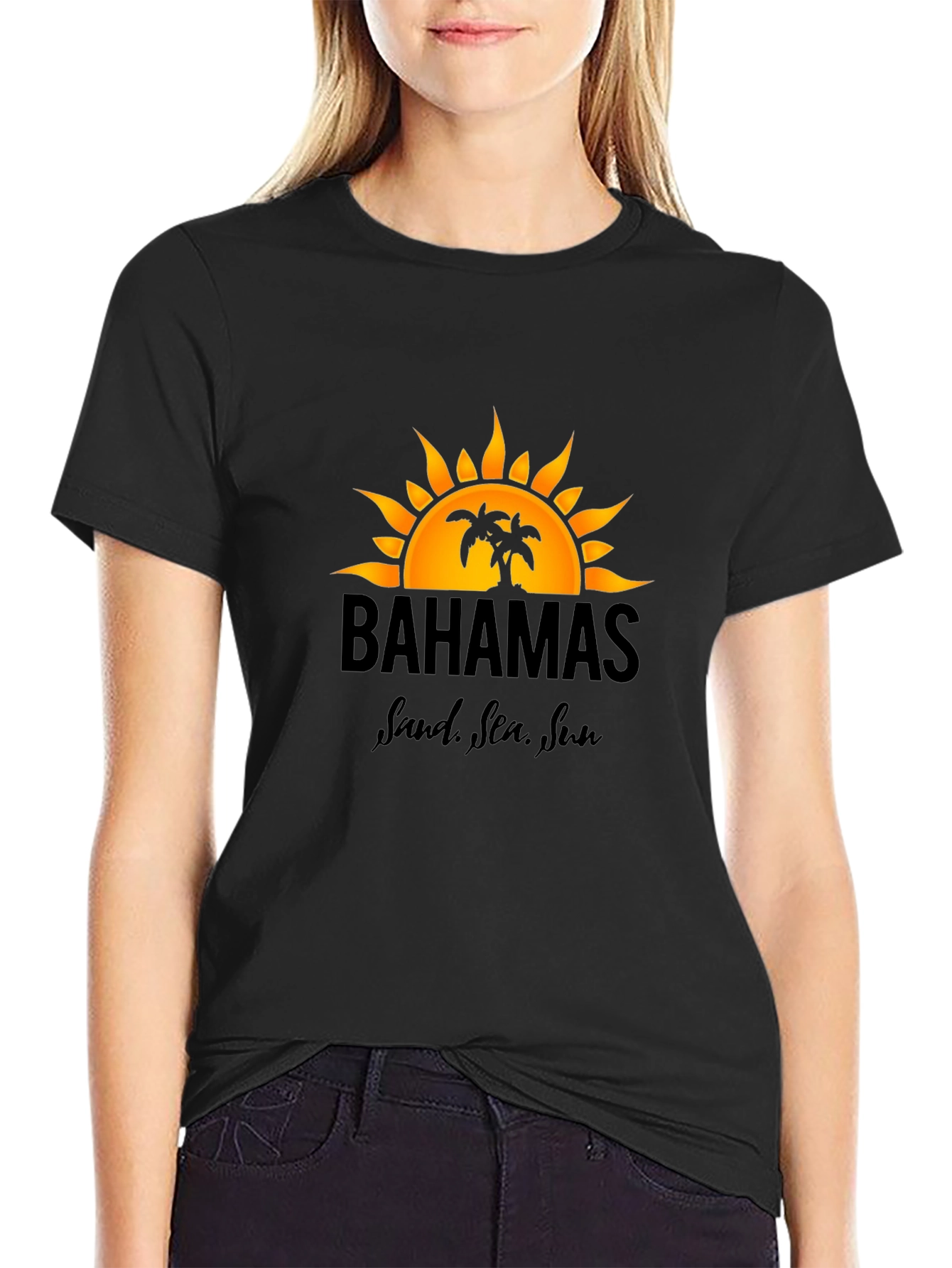Bahamas Sand Sea Sun Graphic Tee