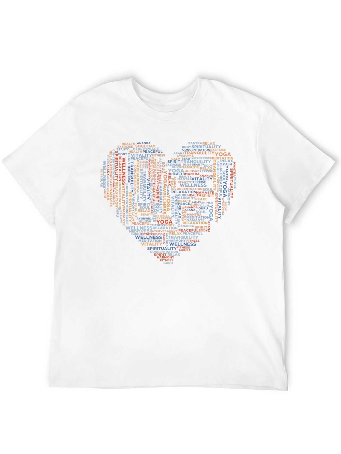 Yoga Word Art Heart T-Shirt