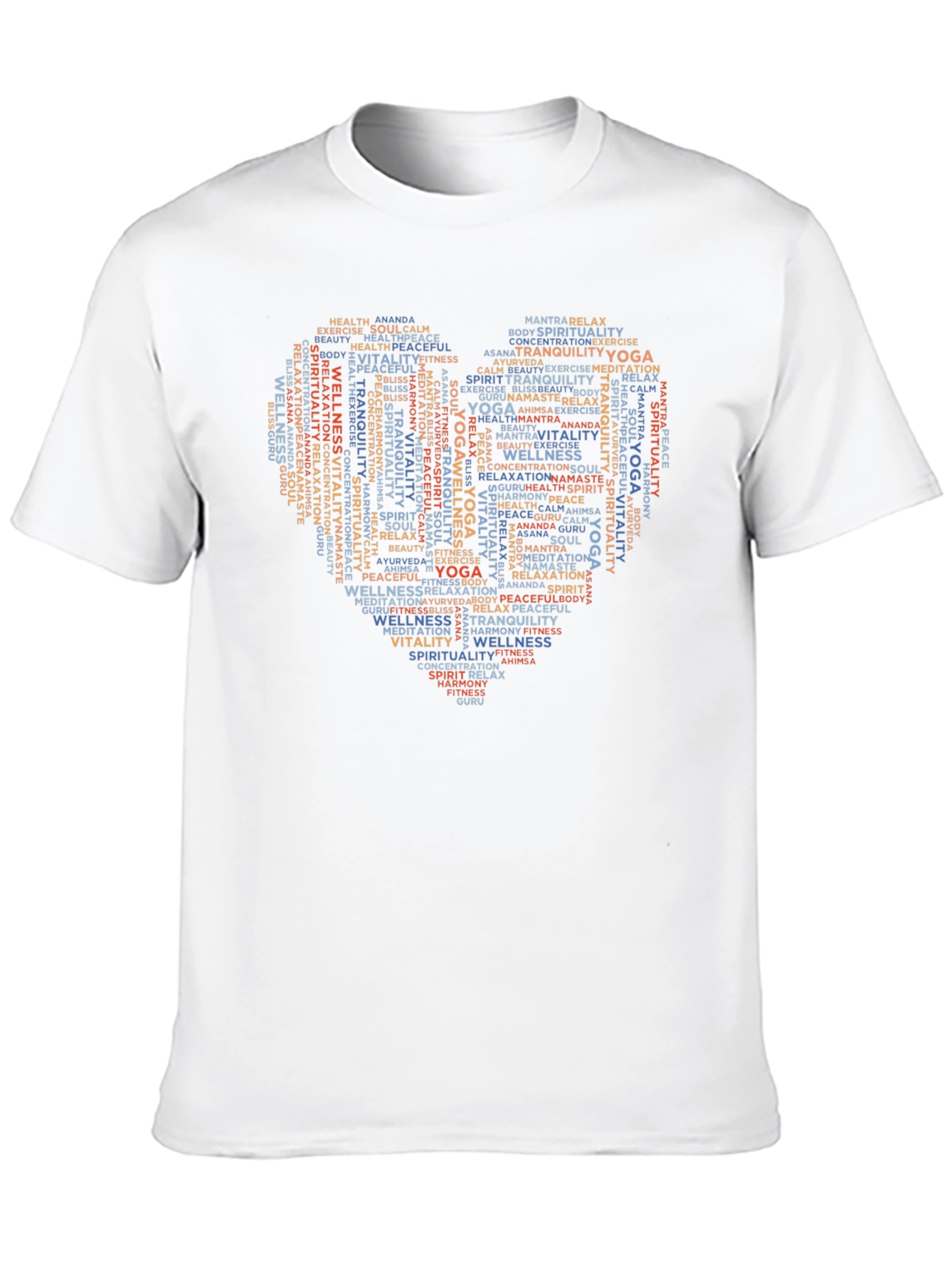 Yoga Word Art Heart T-Shirt