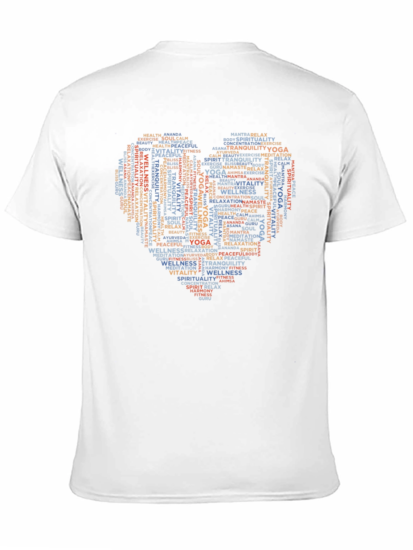 Yoga Word Art Heart T-Shirt