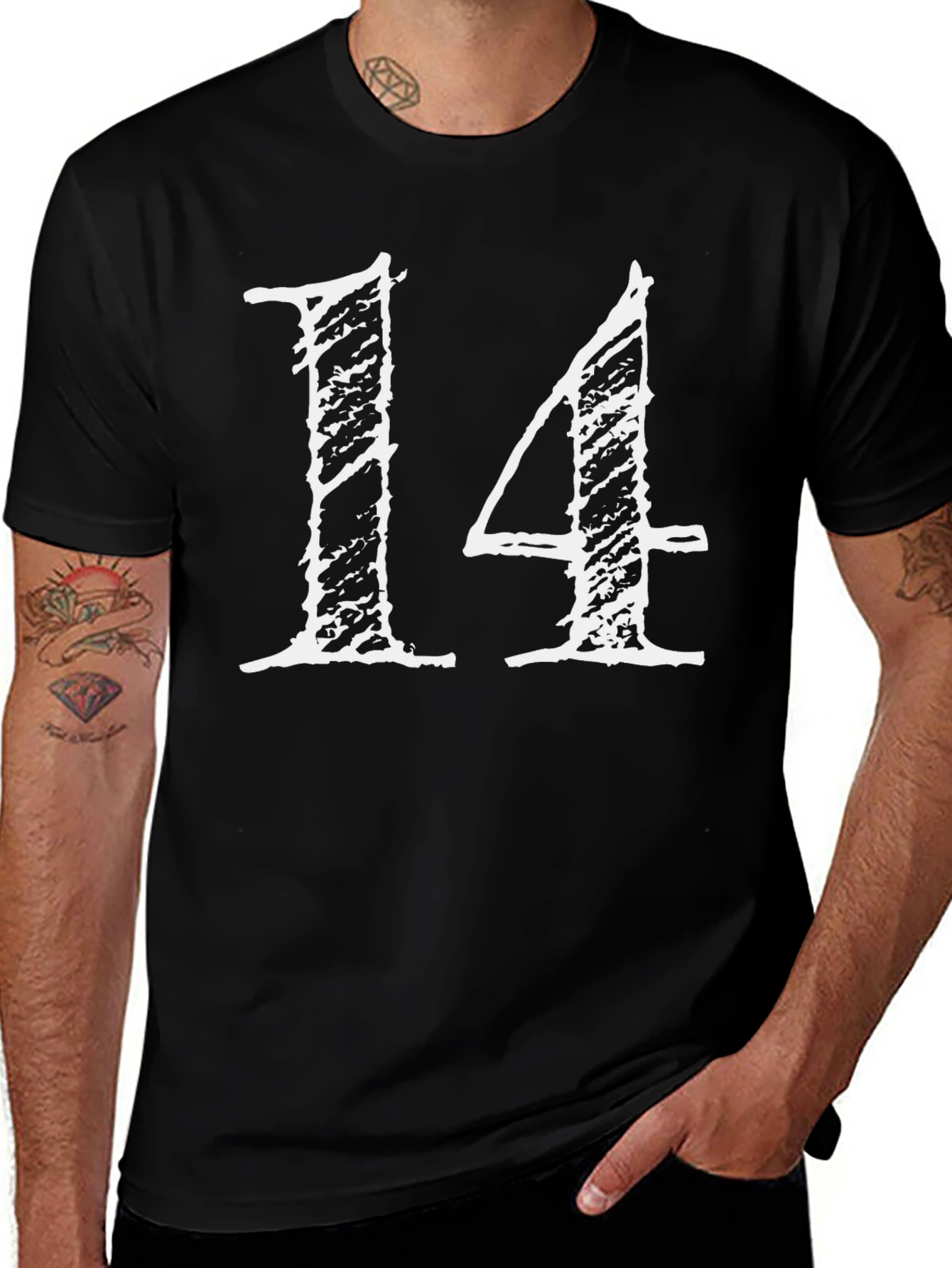 Number 14 Graphic T-Shirt - Casual Style