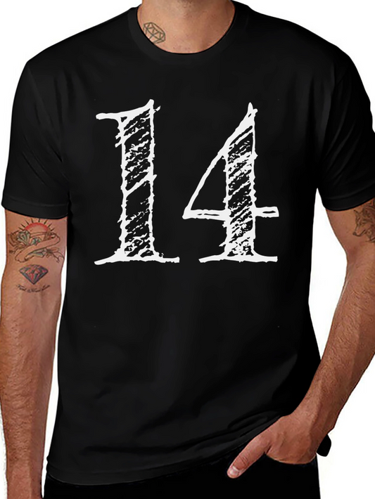 Number 14 Graphic T-Shirt - Casual Style