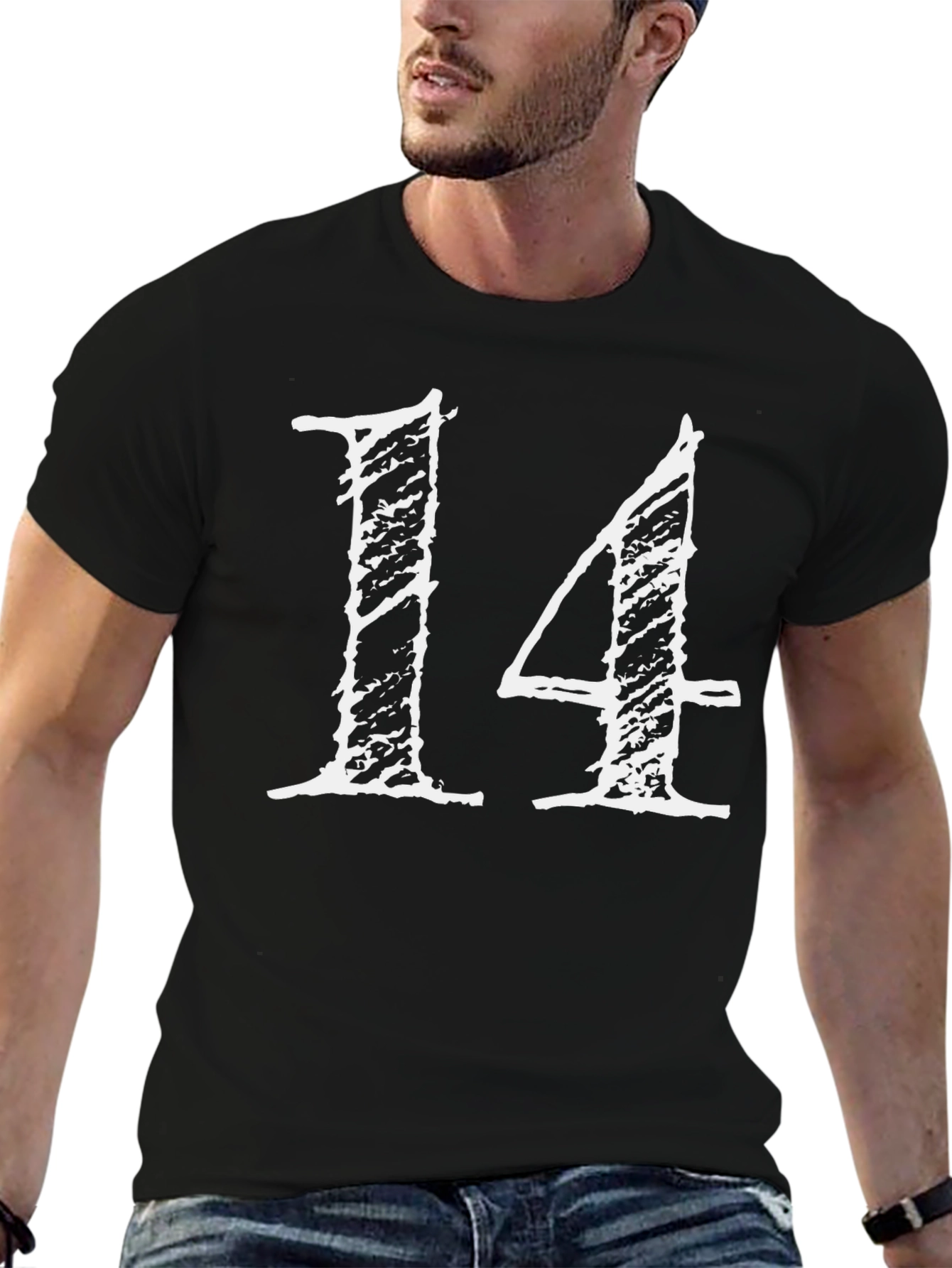 Number 14 Graphic T-Shirt - Casual Style