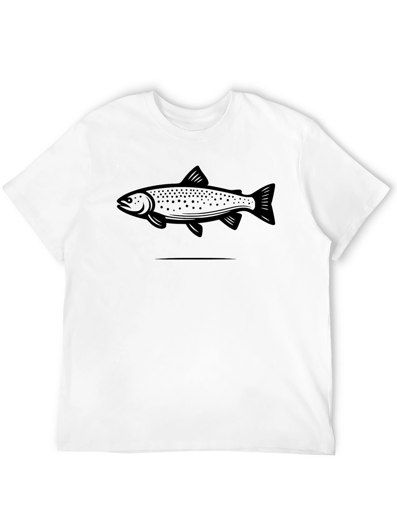 Black Trout Graphic Tee - Fishing Enthusiast Apparel