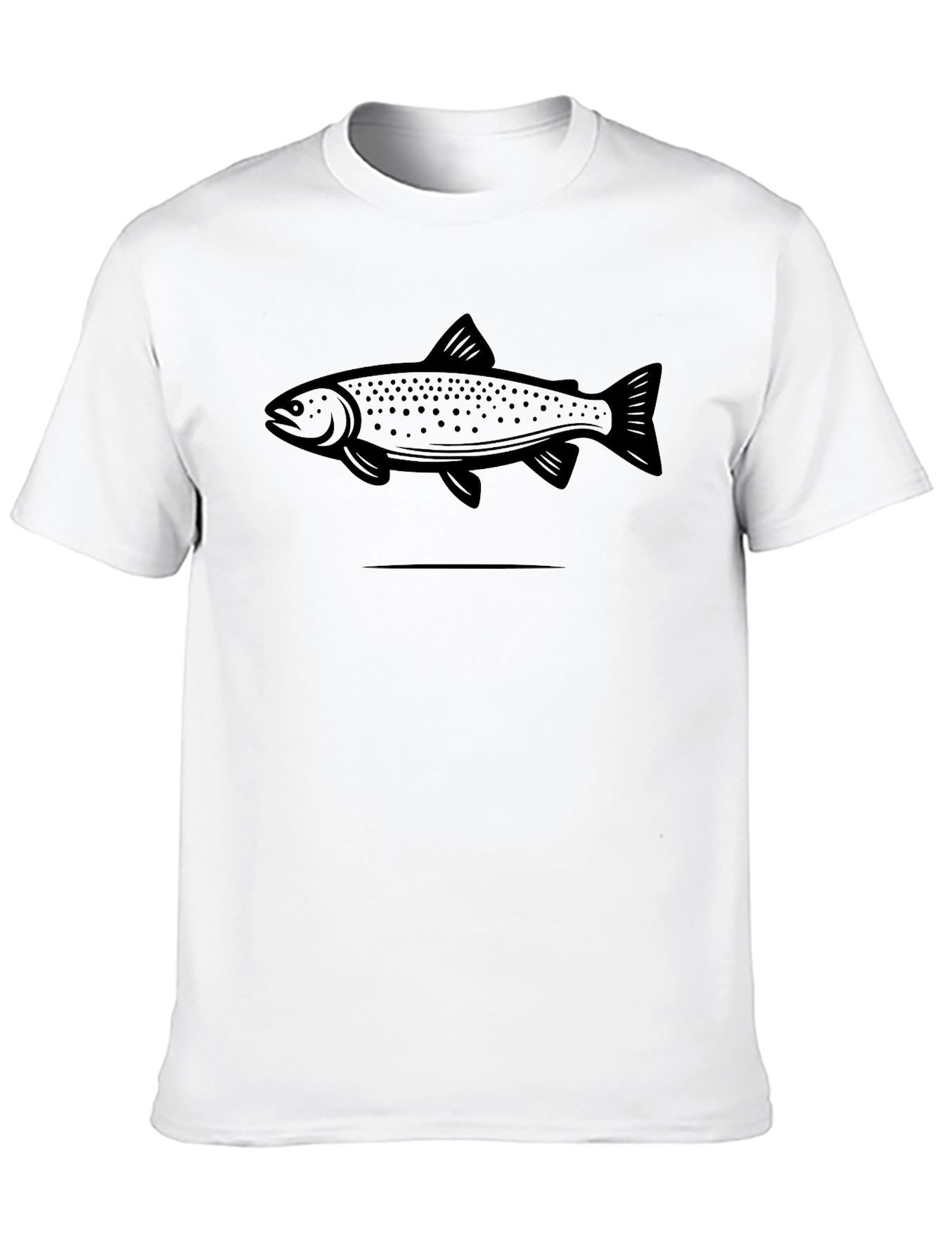 Black Trout Graphic Tee - Fishing Enthusiast Apparel