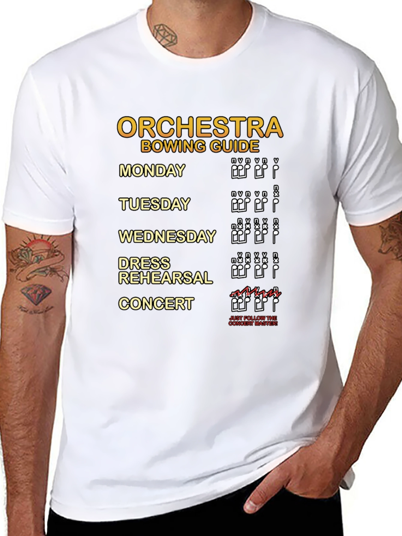 Orchestra Bowing Guide T-Shirt