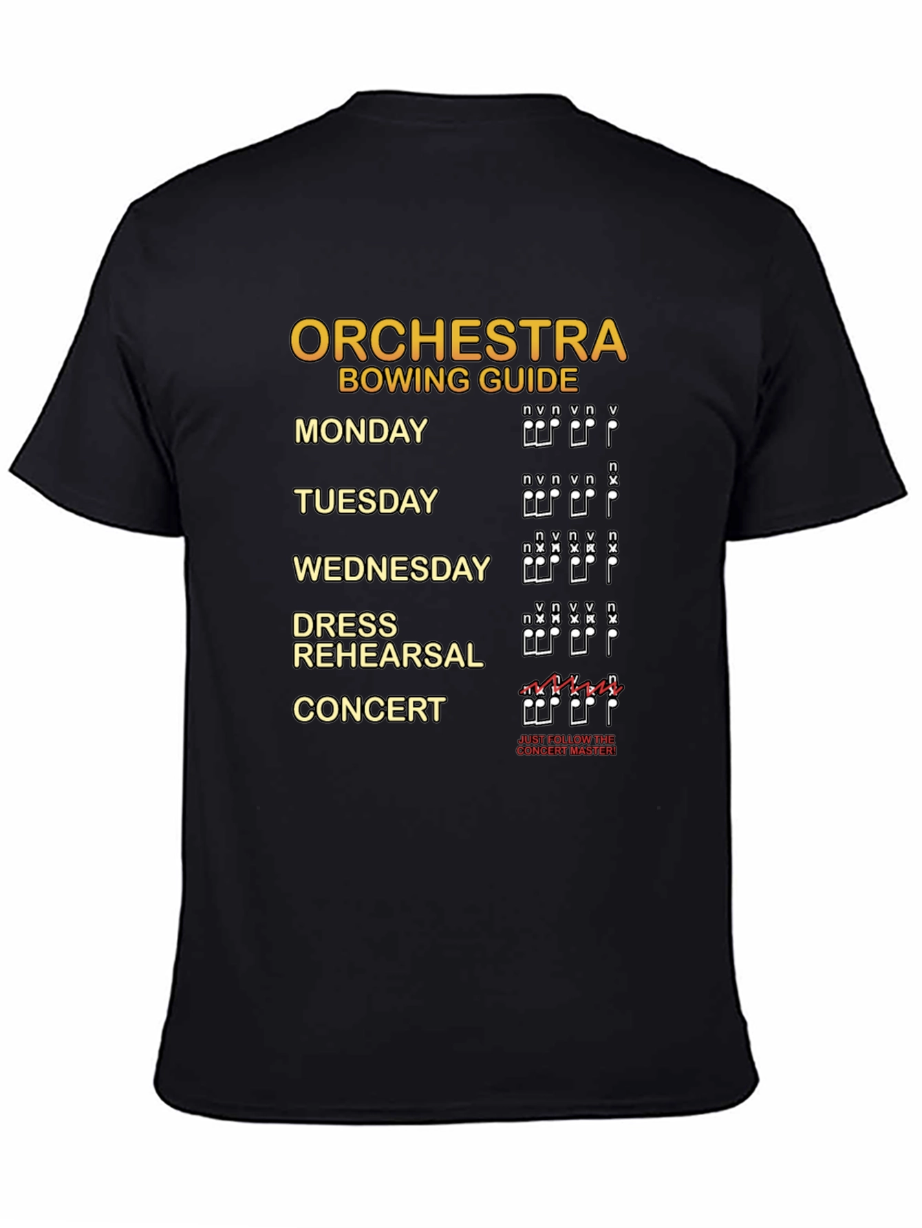 Orchestra Bowing Guide T-Shirt