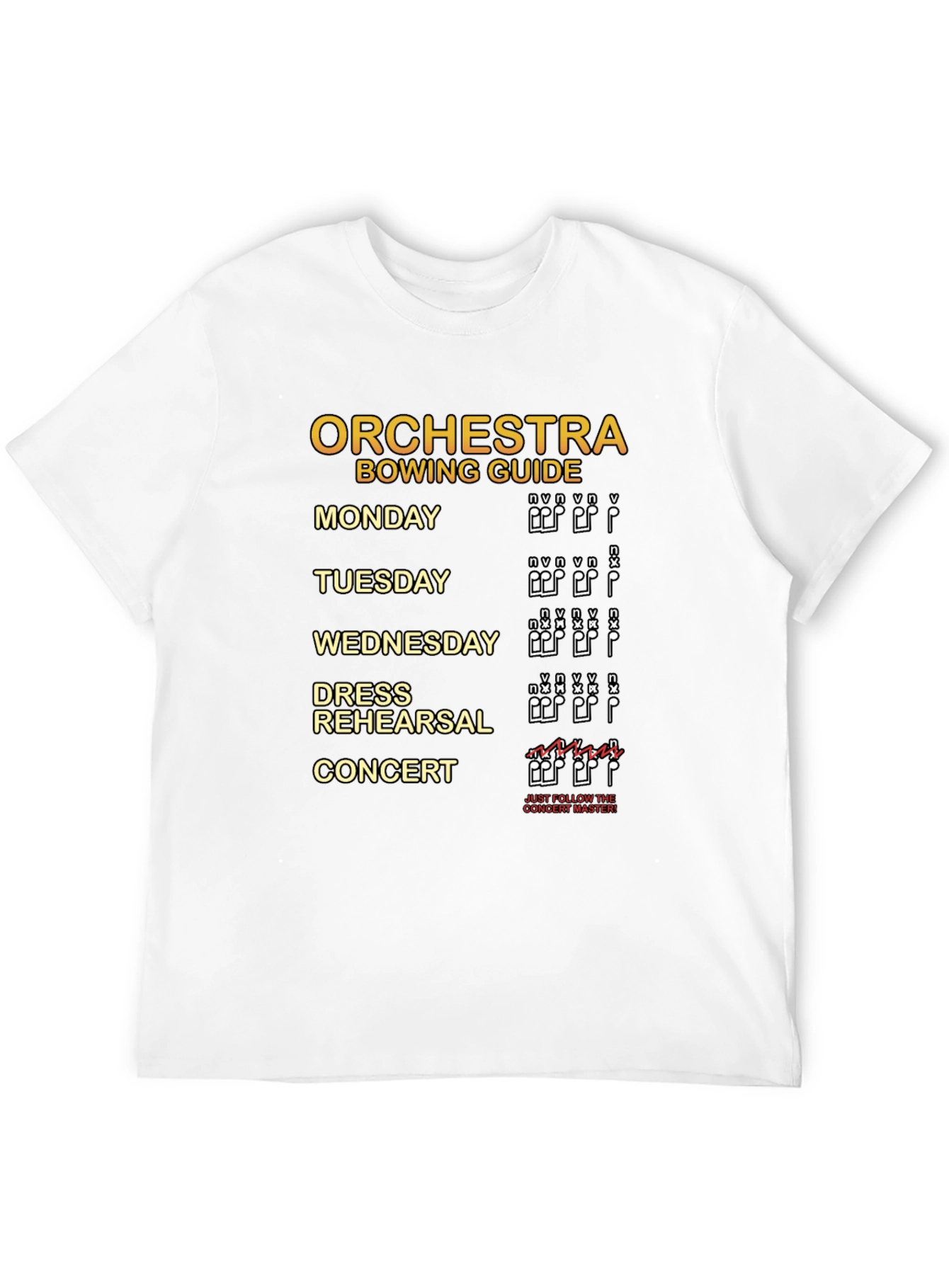 Orchestra Bowing Guide T-Shirt