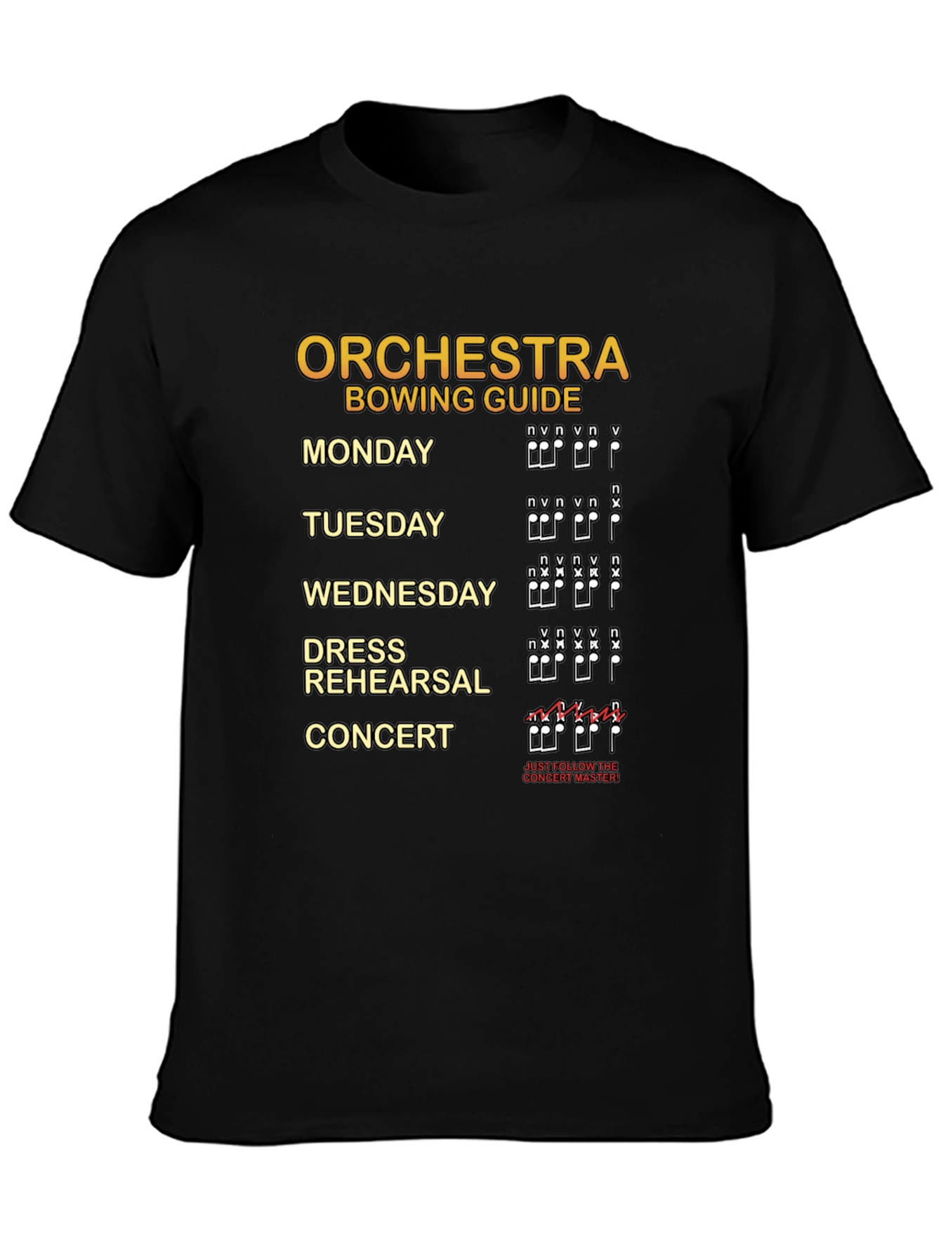 Orchestra Bowing Guide T-Shirt