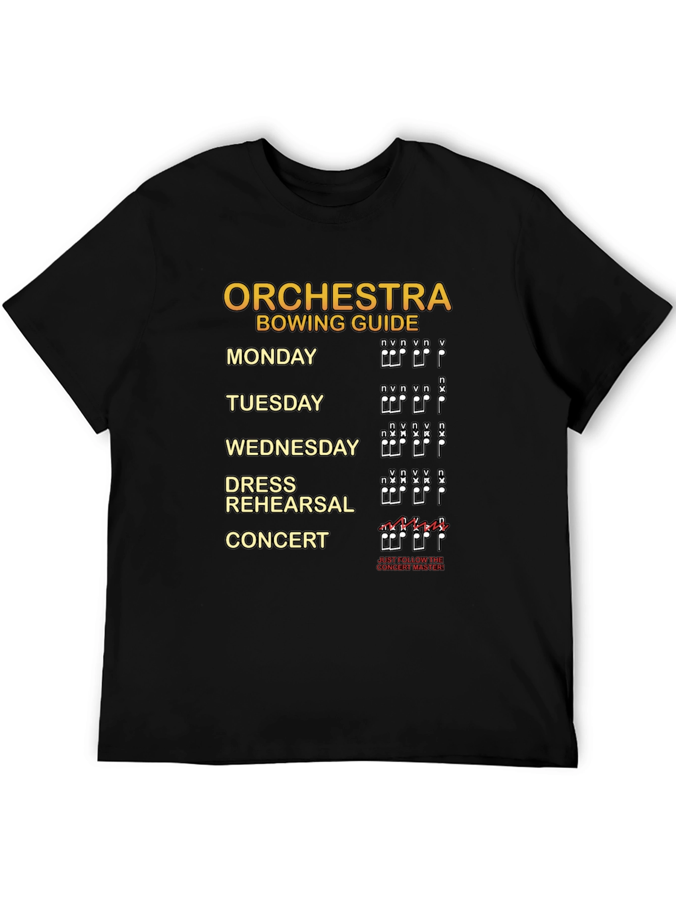 Orchestra Bowing Guide T-Shirt