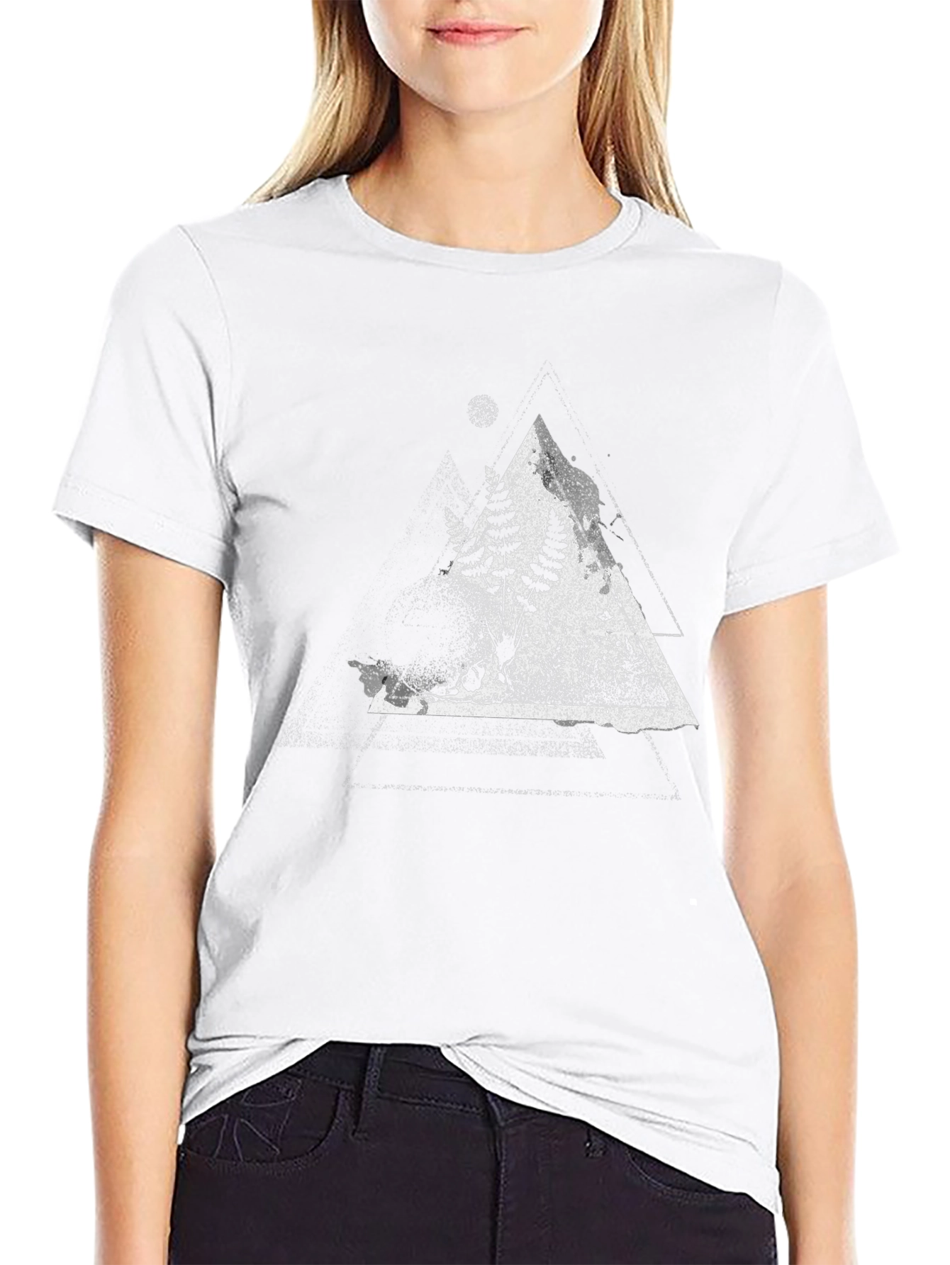 Nature Triangle Graphic Tee - Black
