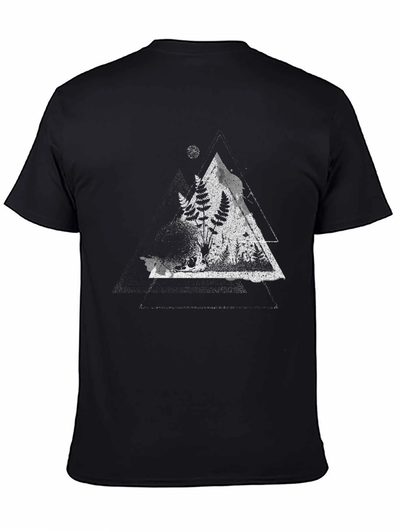 Nature Triangle Graphic Tee - Black