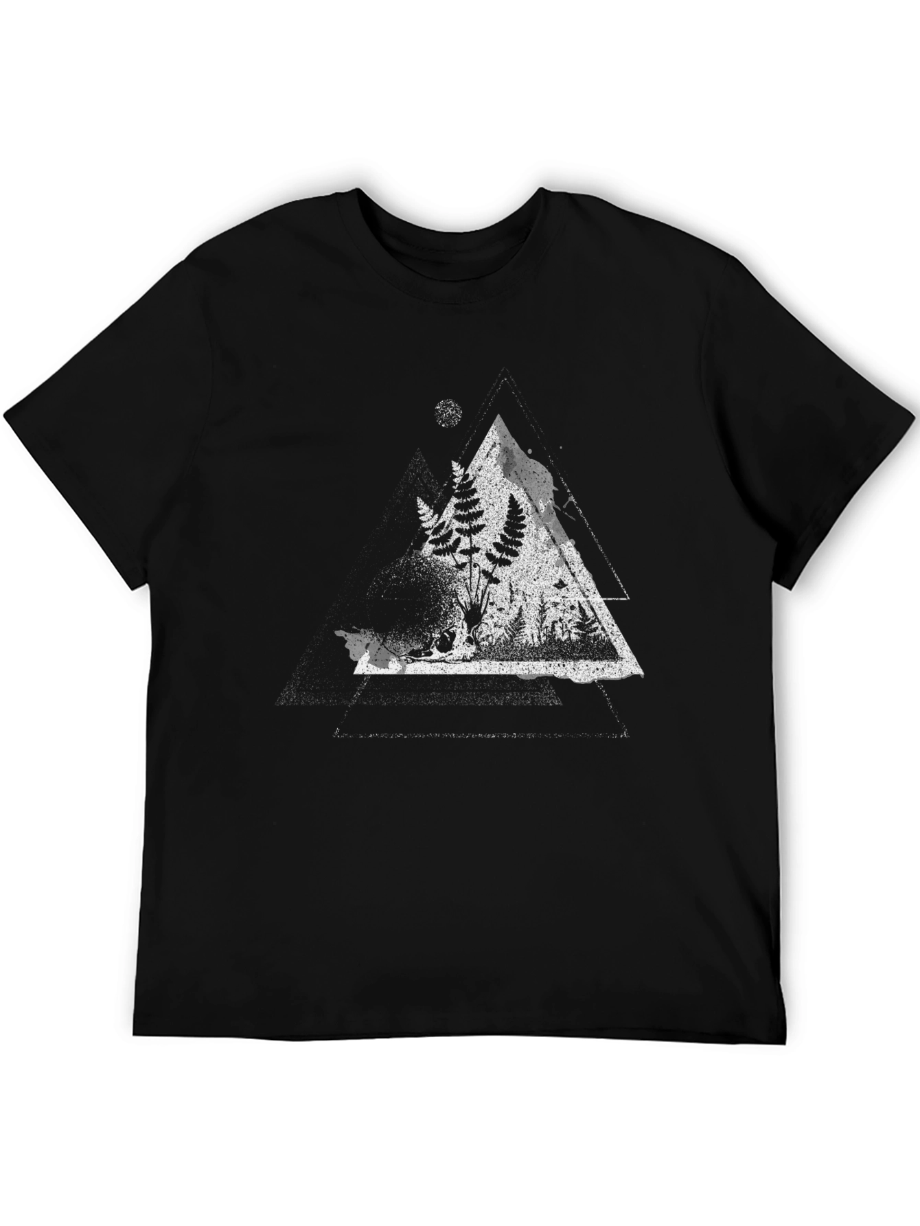 Nature Triangle Graphic Tee - Black