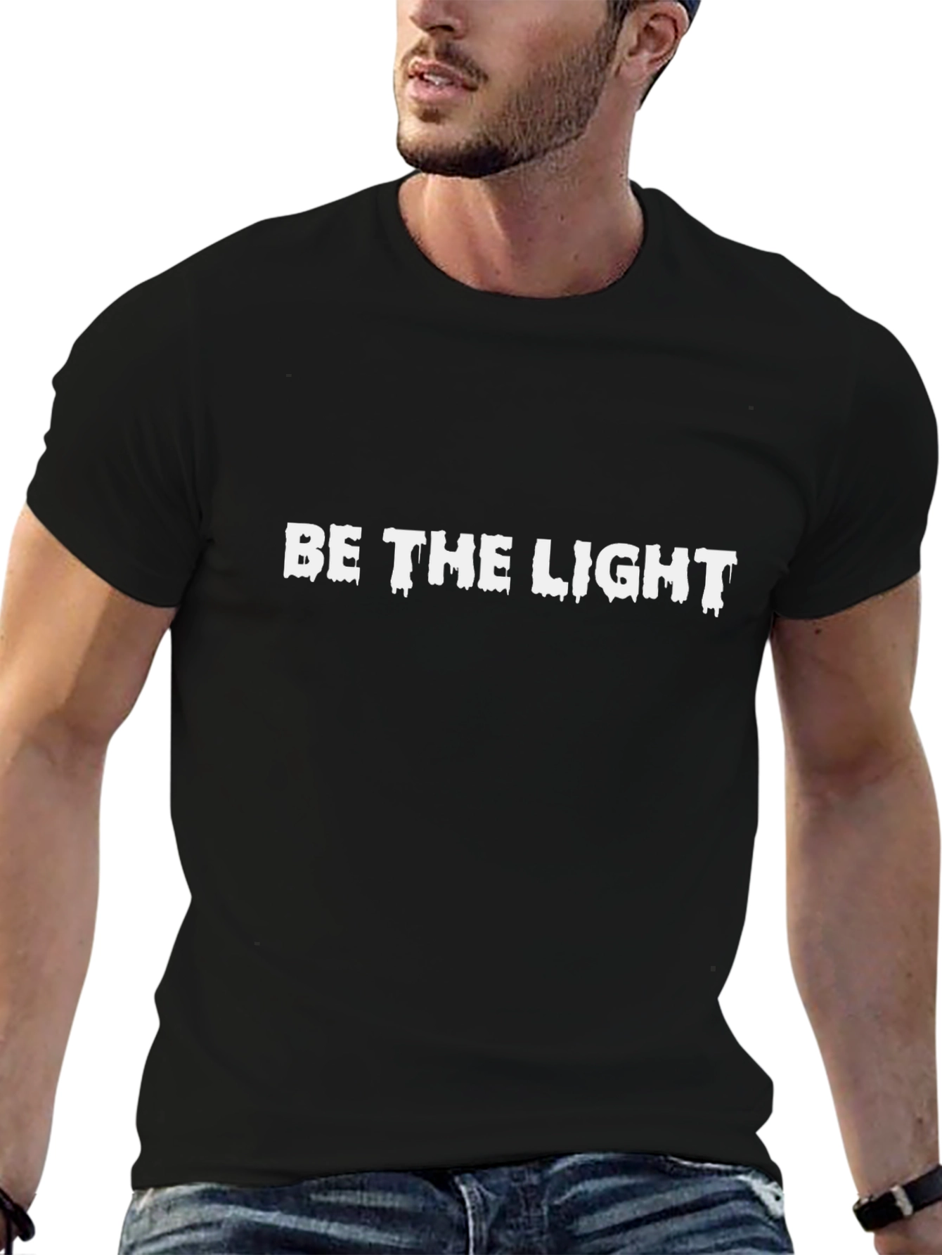 Be The Light Graphic Tee - Trendy Black T-Shirt