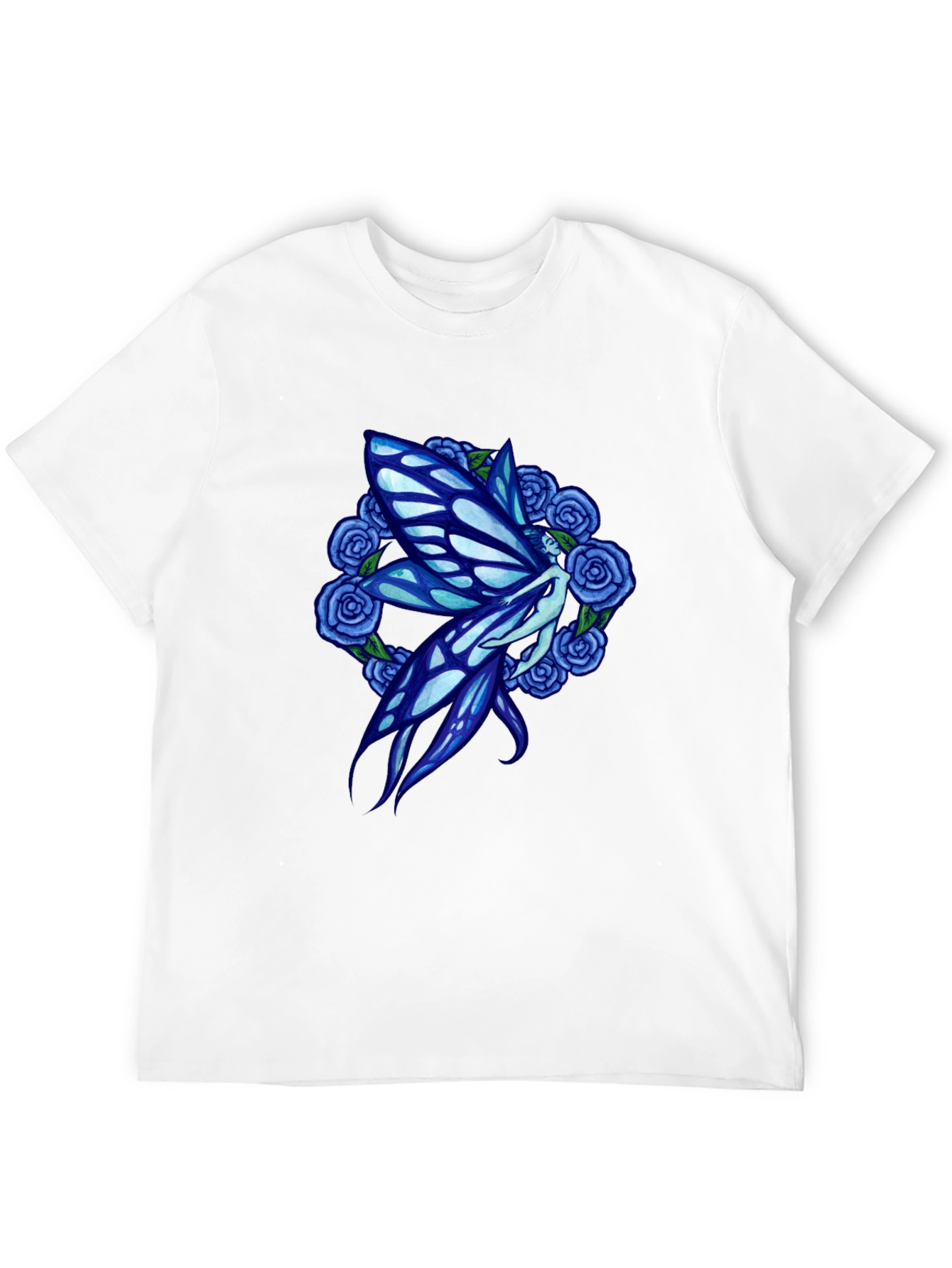 Fairy and Rose Graphic Black T-Shirt