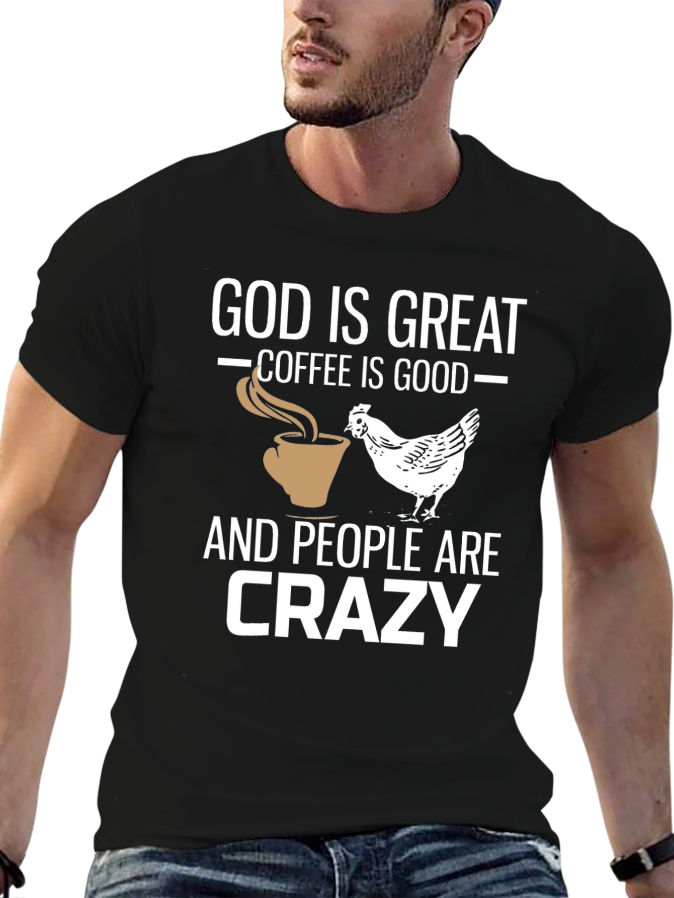 God is Great Coffee is Good Funny T-Shirt