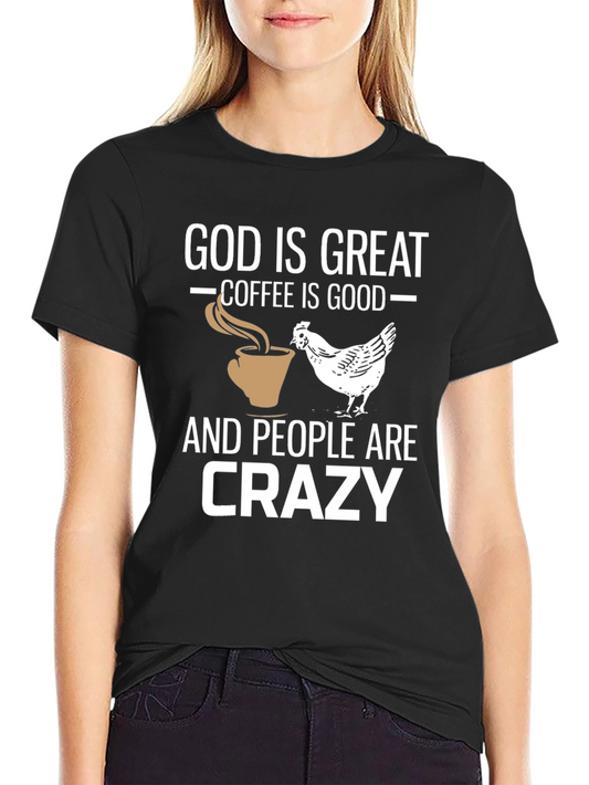 God is Great Coffee is Good Funny T-Shirt
