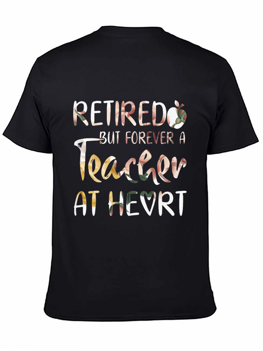 Retired Teacher T-Shirt: Floral Design