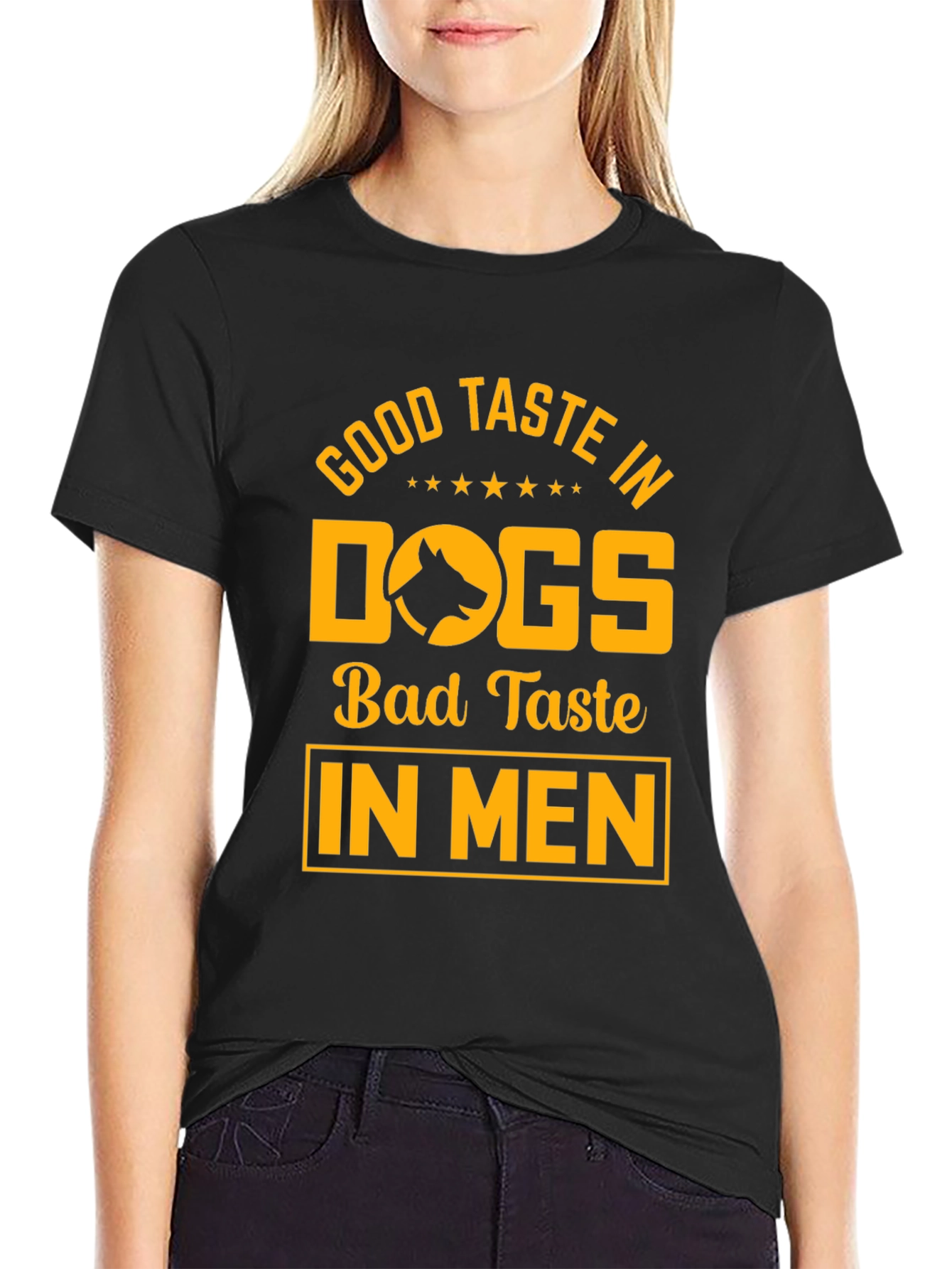 Good Taste In Dogs Tee - Unisex Black T-Shirt