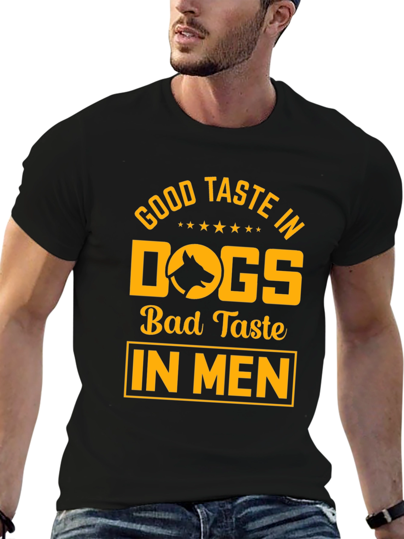 Good Taste In Dogs Tee - Unisex Black T-Shirt