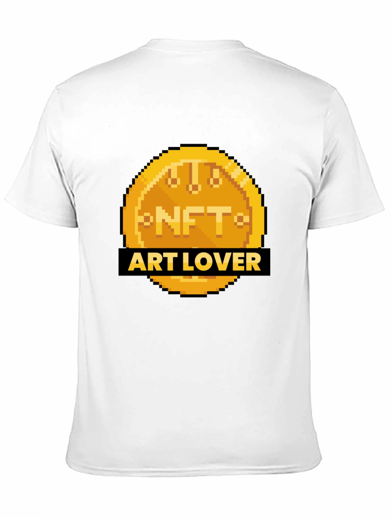 NFT Art Lover Pixel Coin Black T-Shirt