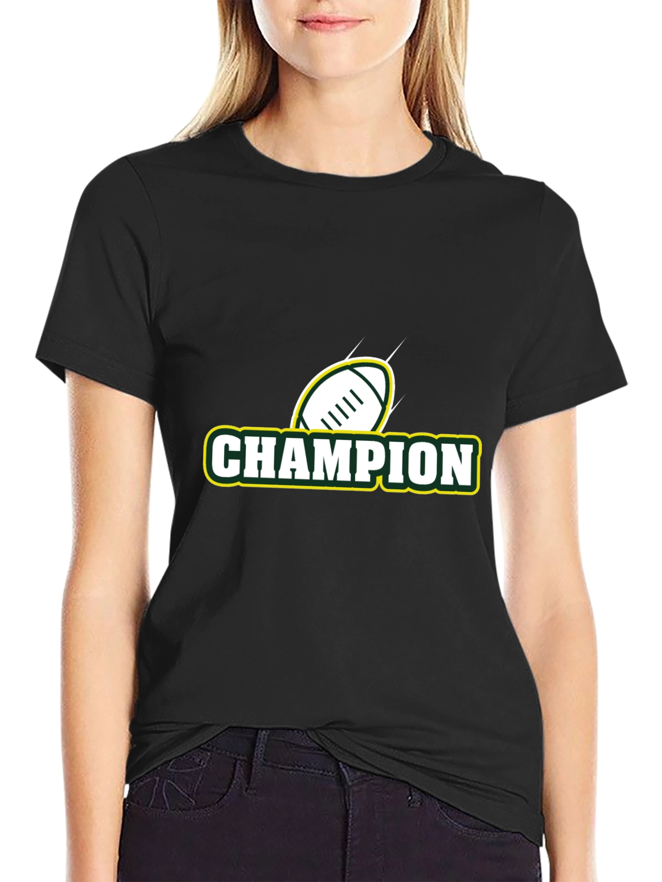 Champion Football T-Shirt - Black